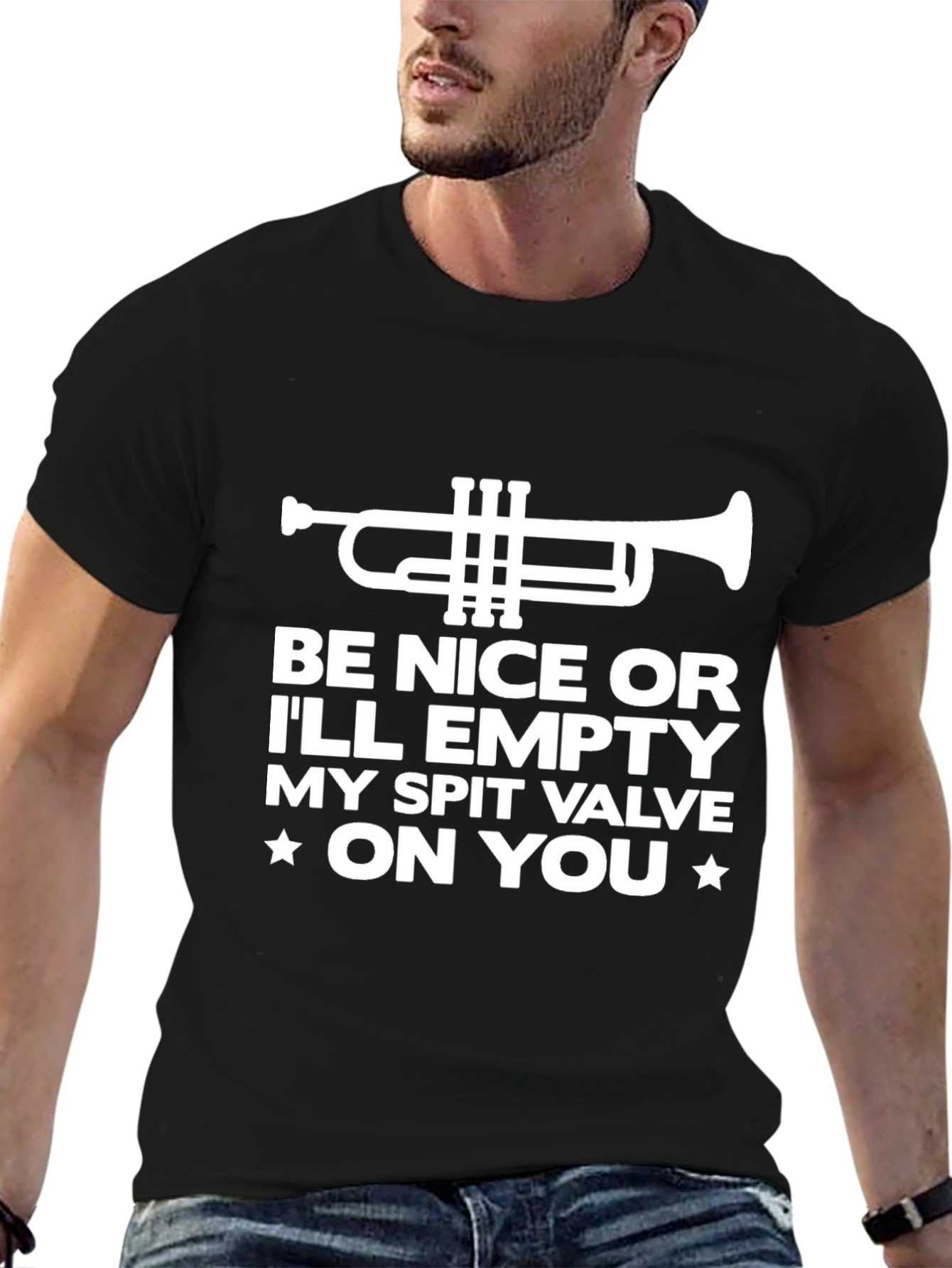 Funny Trumpet T-Shirt - Spit Valve Warning