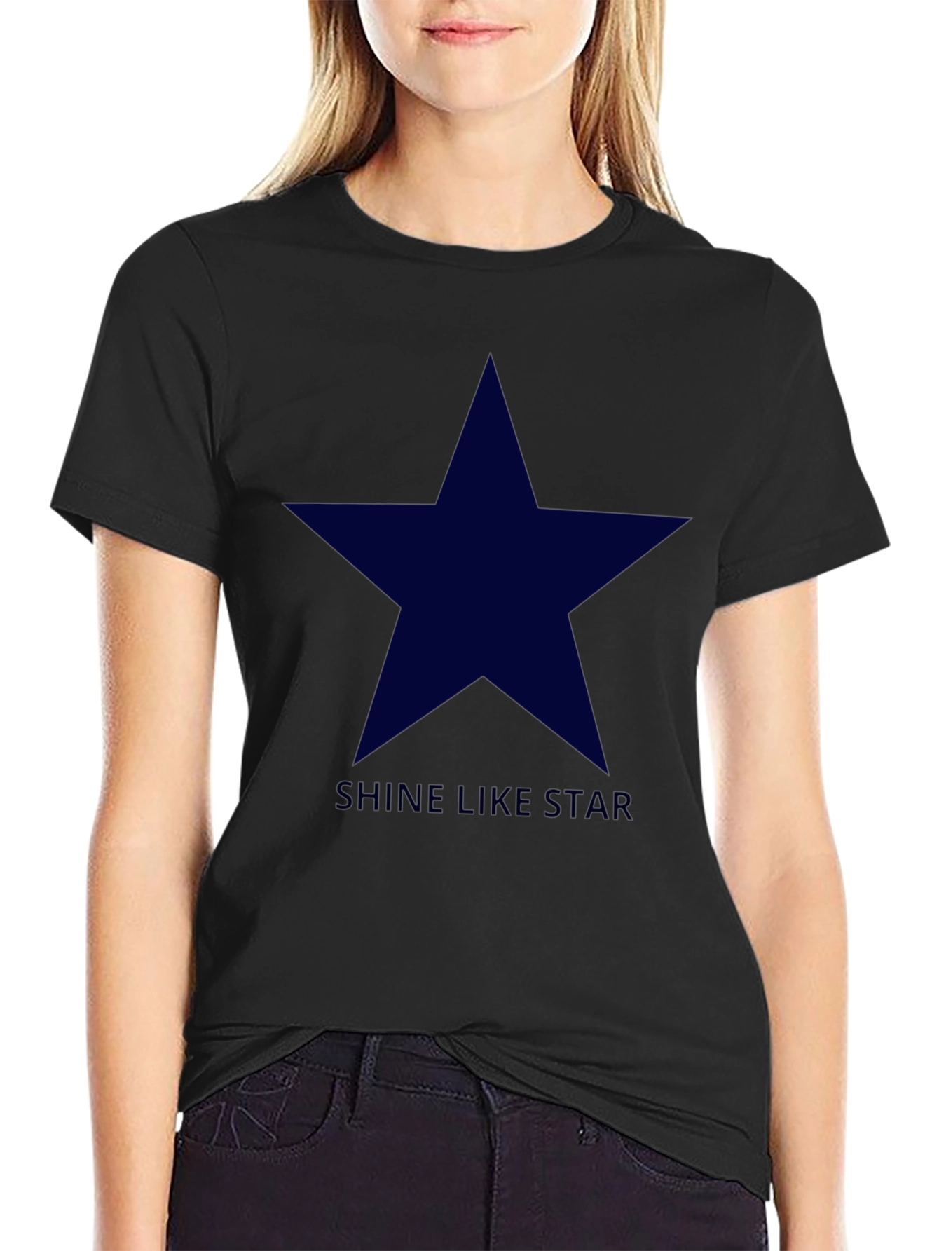 Shine Like Star - Mens Black Graphic Tee