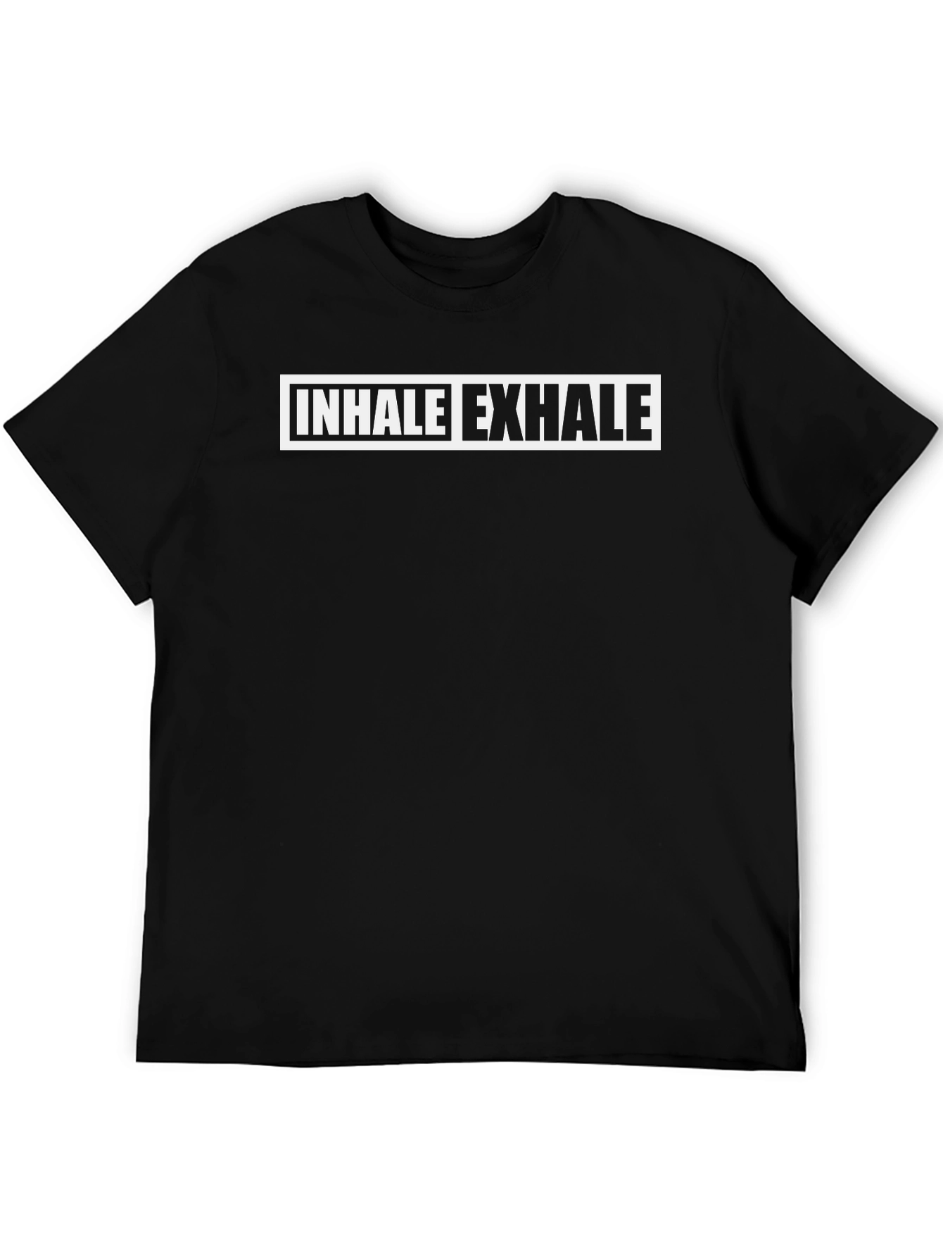 Inhale Exhale Graphic Tee - Black Relaxed Fit
