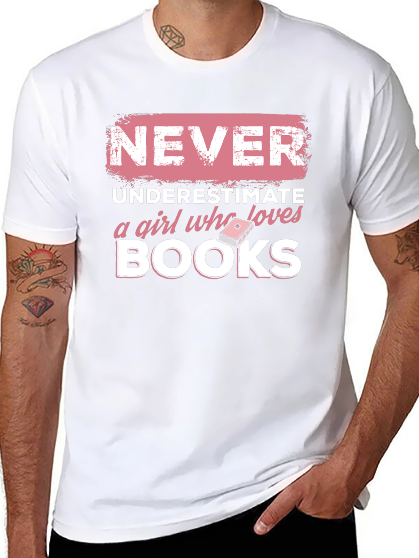 Never Underestimate Book Lover T-Shirt