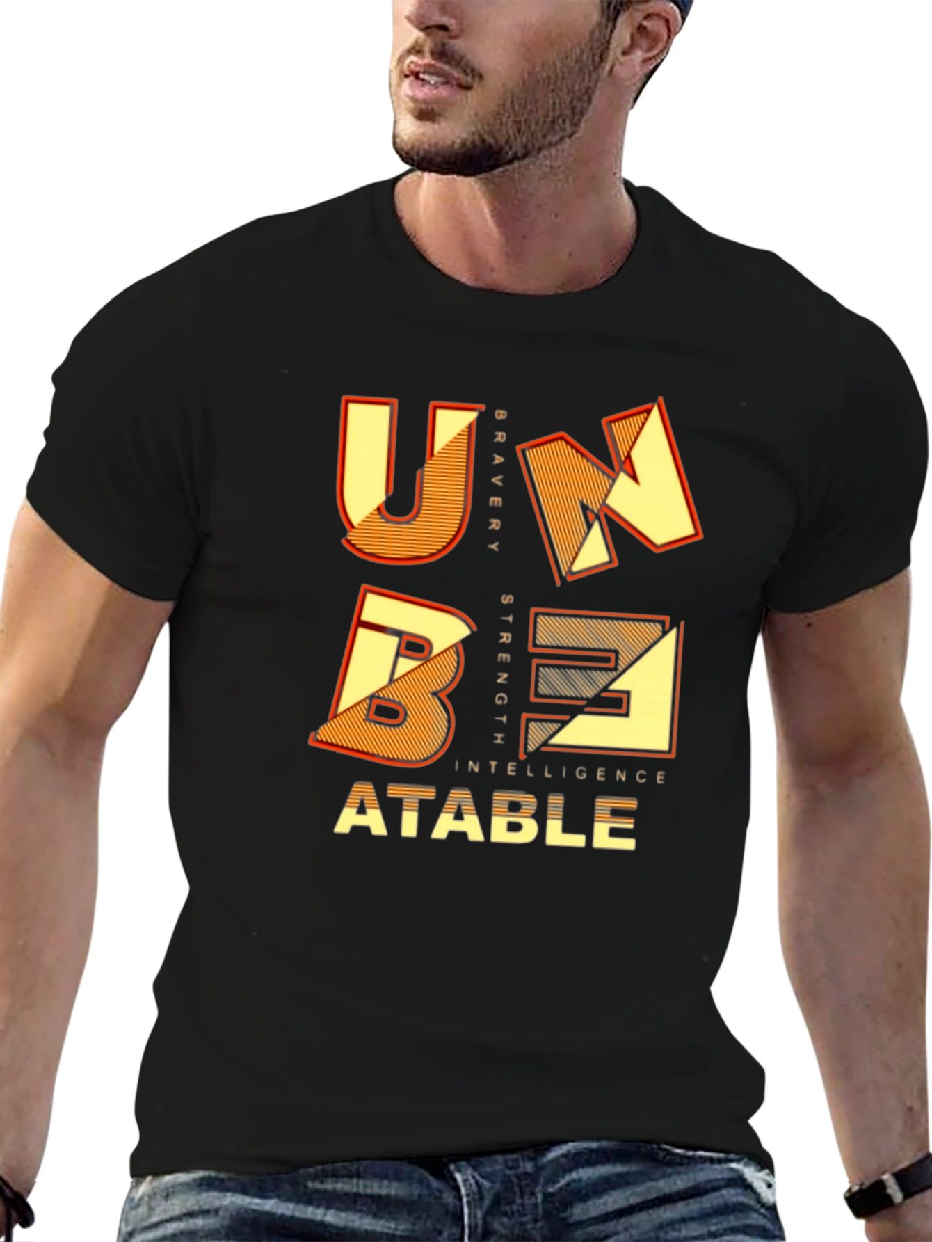 Unbeatable Graphic T-Shirt - Bravery Strength Intelligence