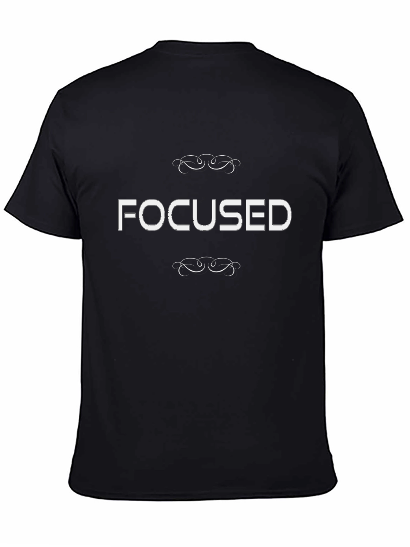 Focused Graphic Tee - Black Cotton T-Shirt