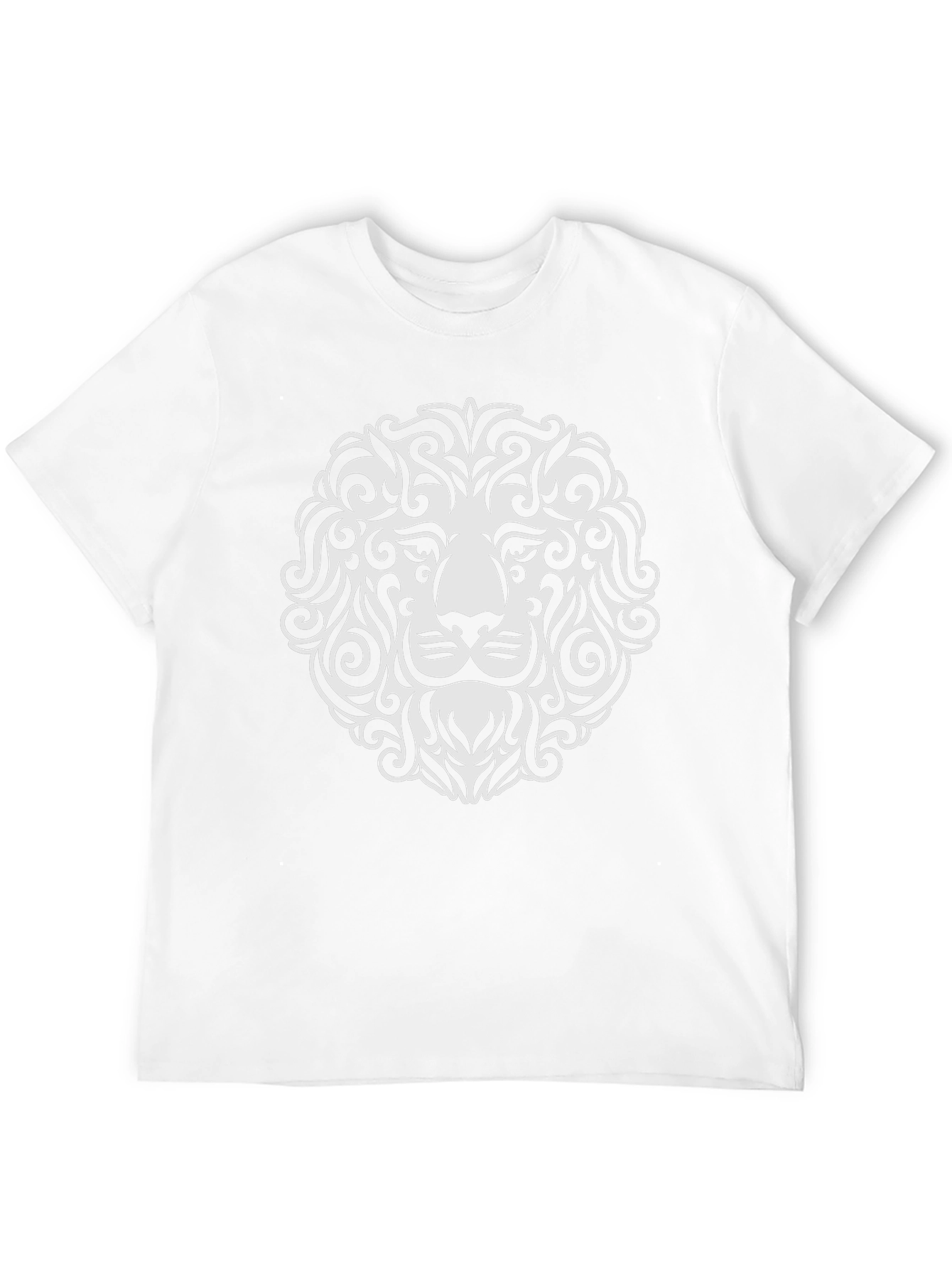 Lion Head Graphic Tee - Black Cotton Blend