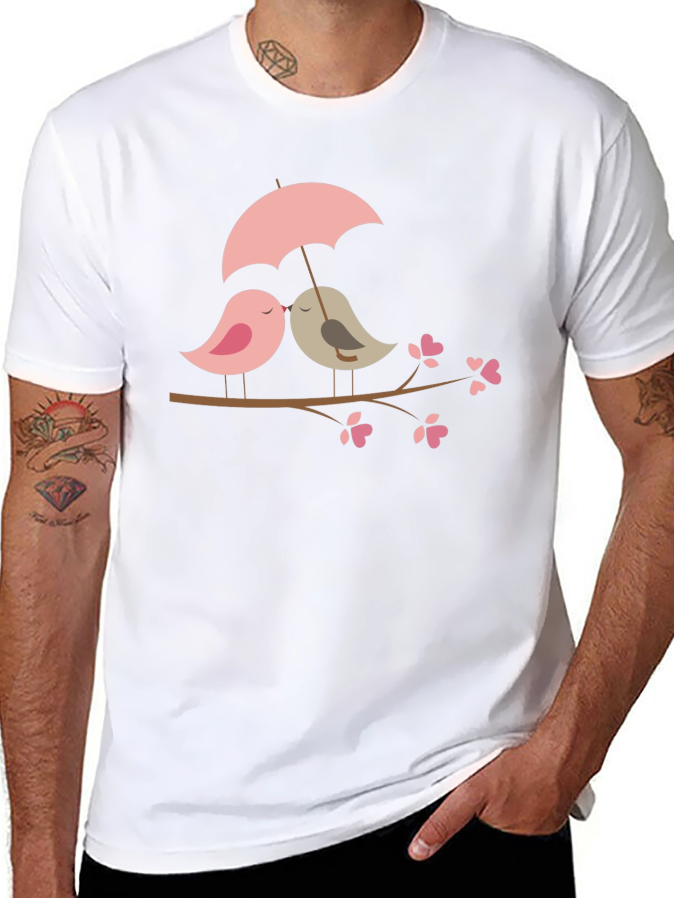Birds in Love T-Shirt - Cute Graphic Tee