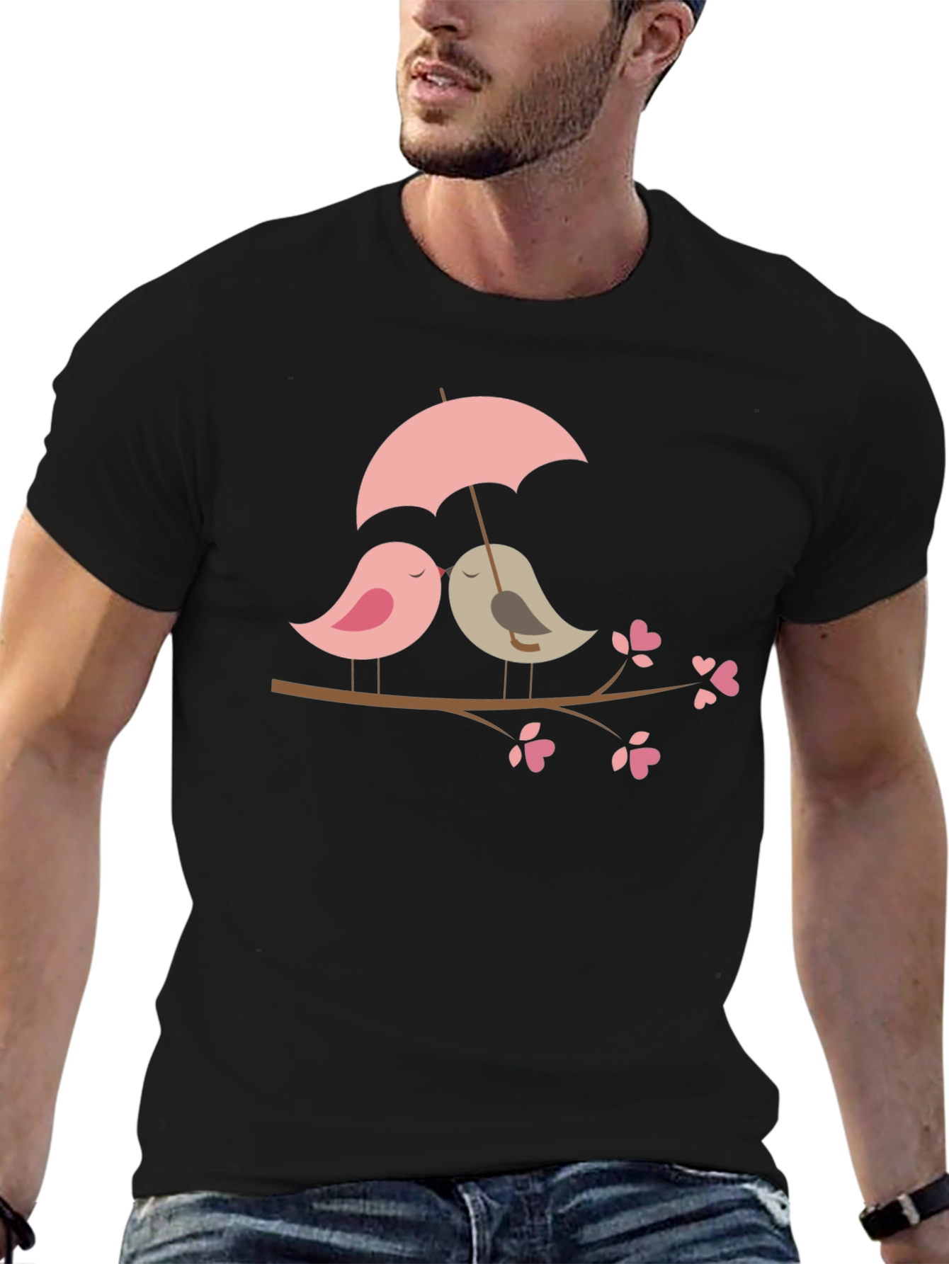 Birds in Love T-Shirt - Cute Graphic Tee