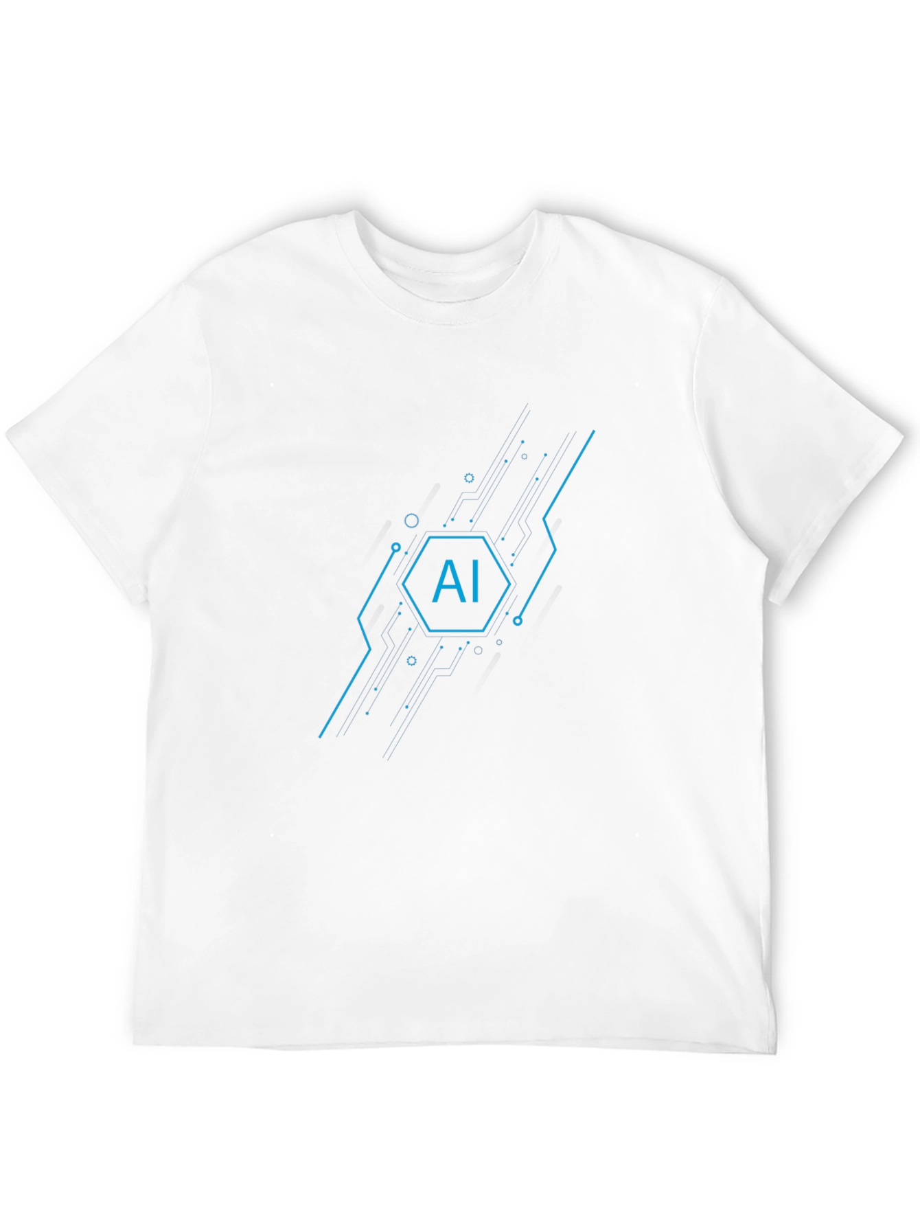 AI Tech Circuit Graphic Tee - Black