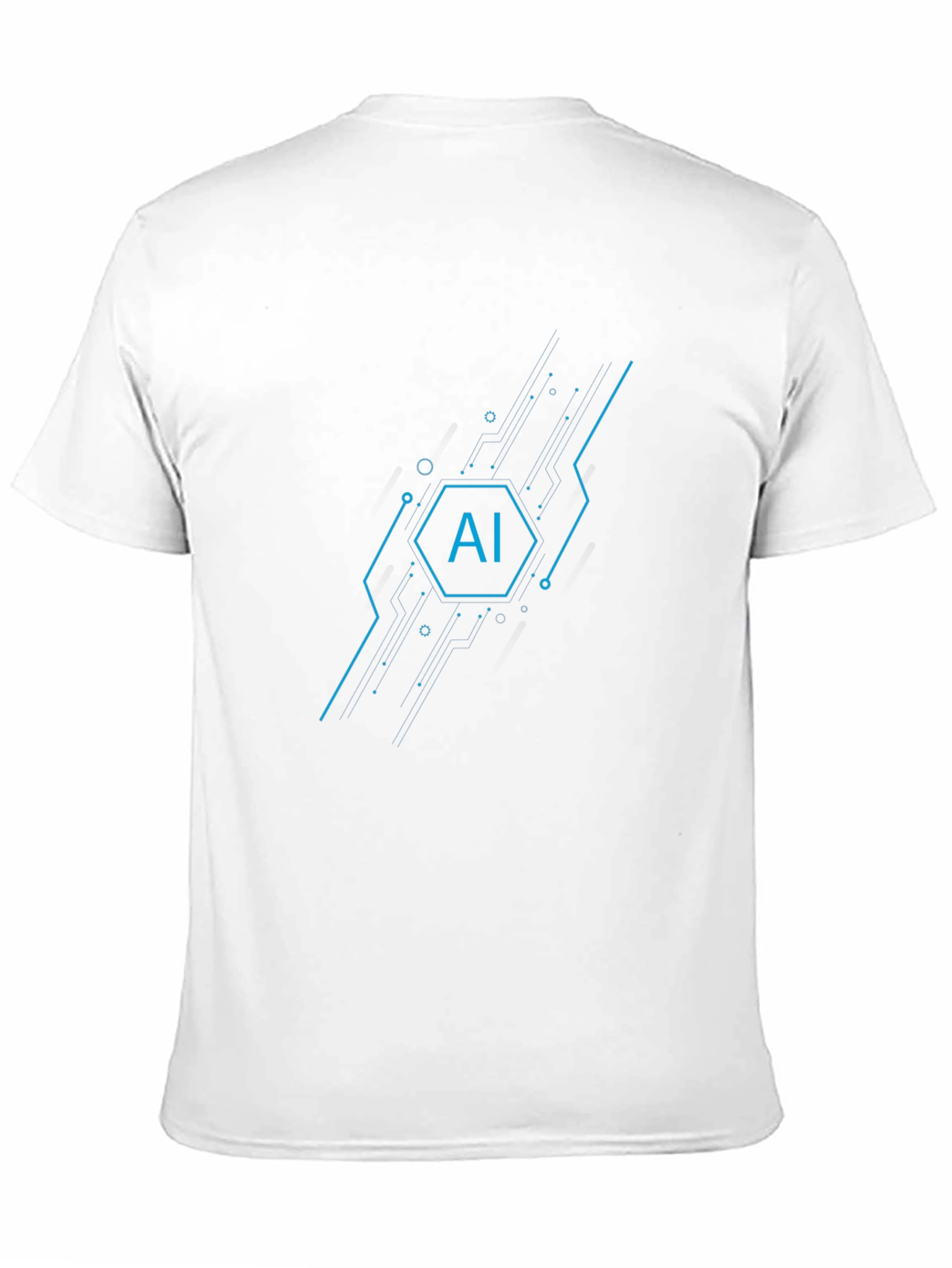 AI Tech Circuit Graphic Tee - Black