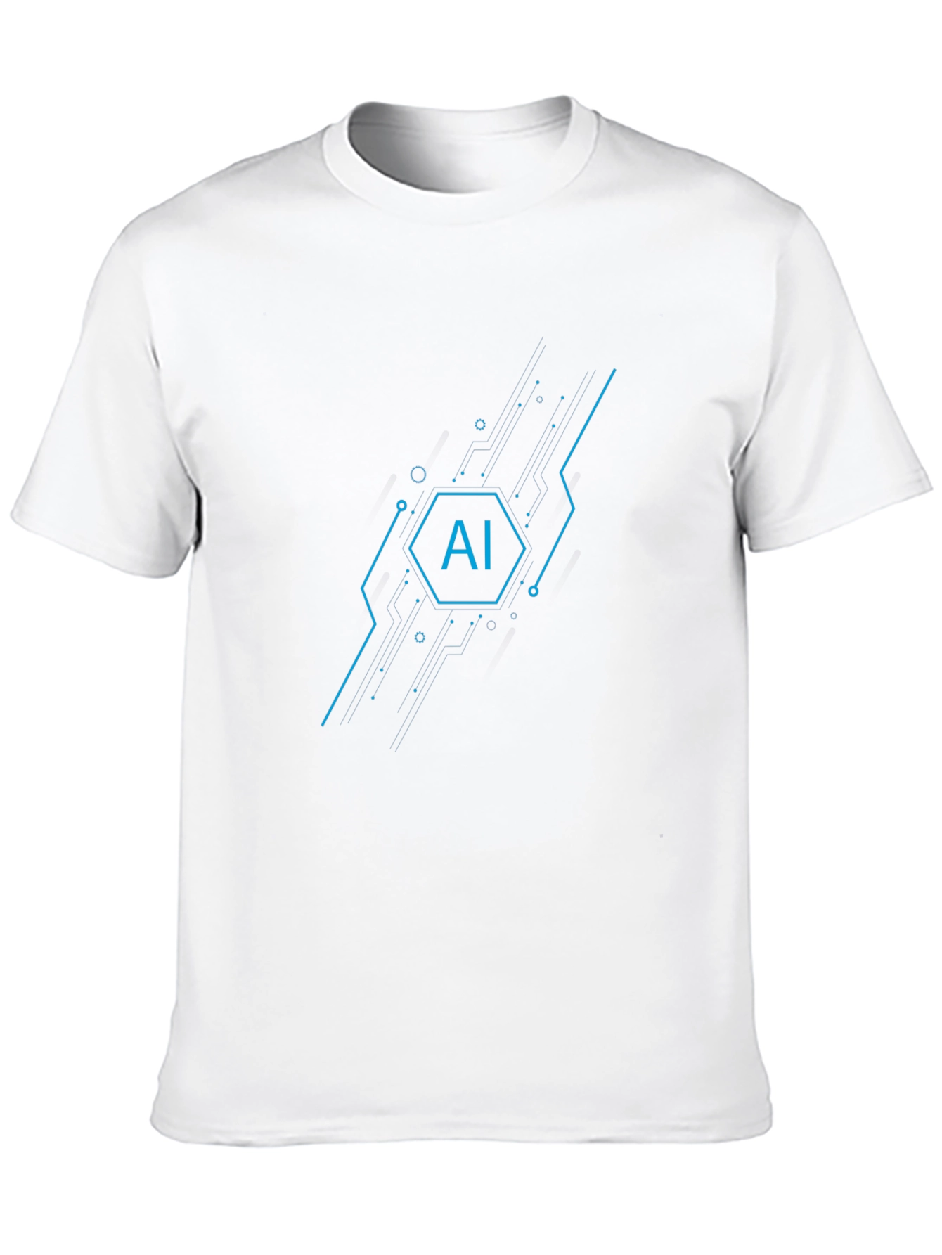 AI Tech Circuit Graphic Tee - Black