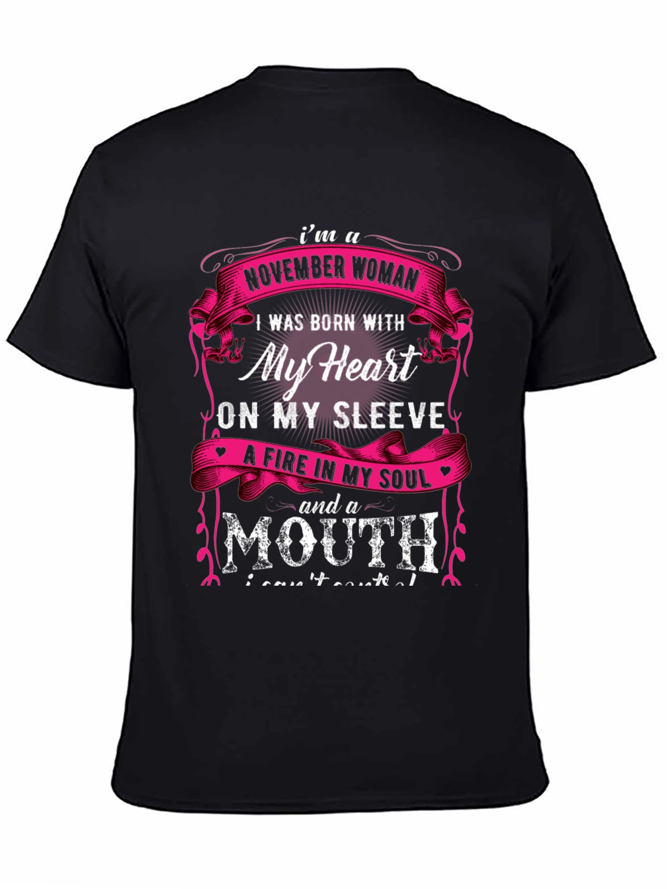 November Woman T-Shirt - Heart on Sleeve