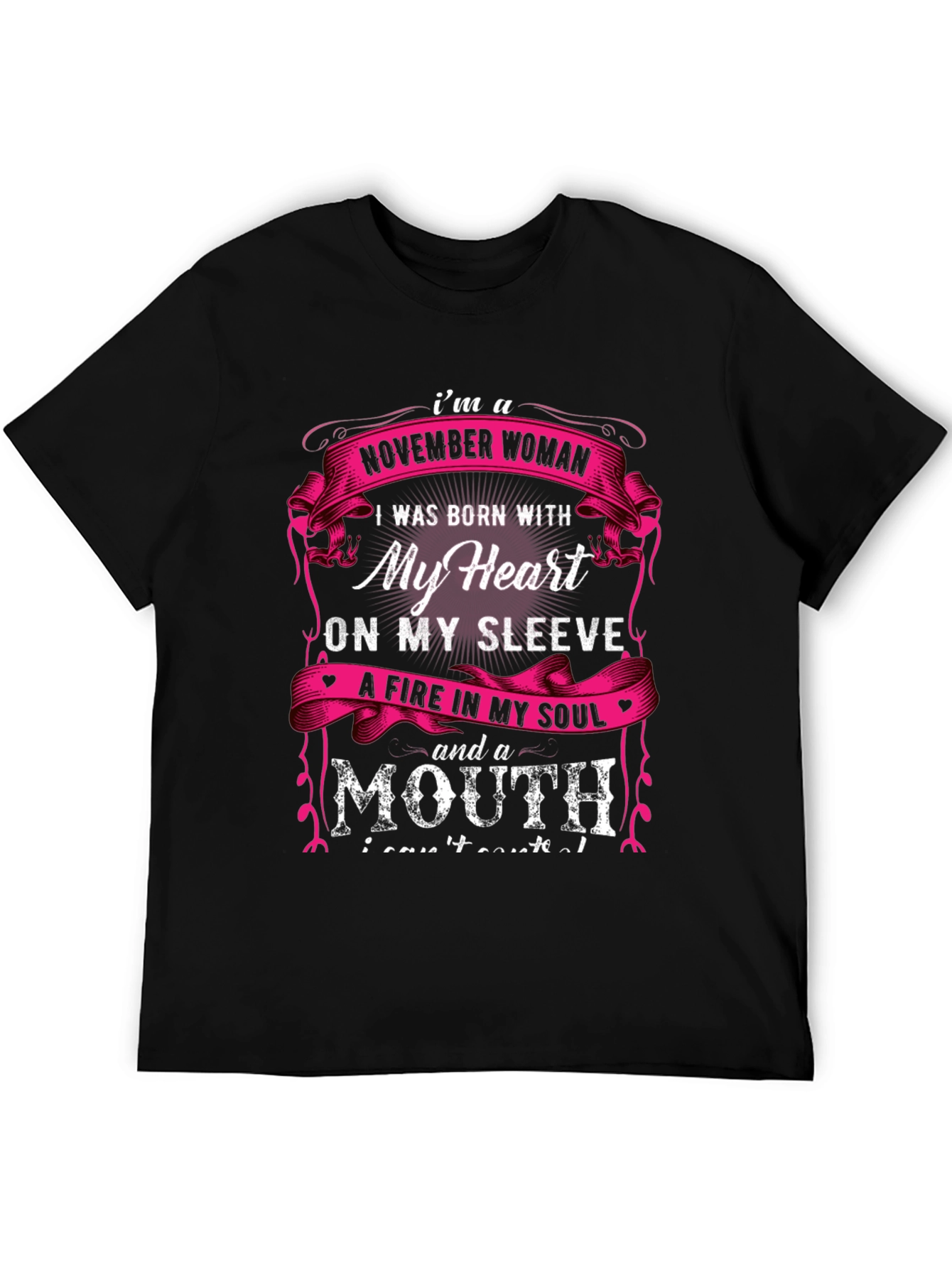 November Woman T-Shirt - Heart on Sleeve
