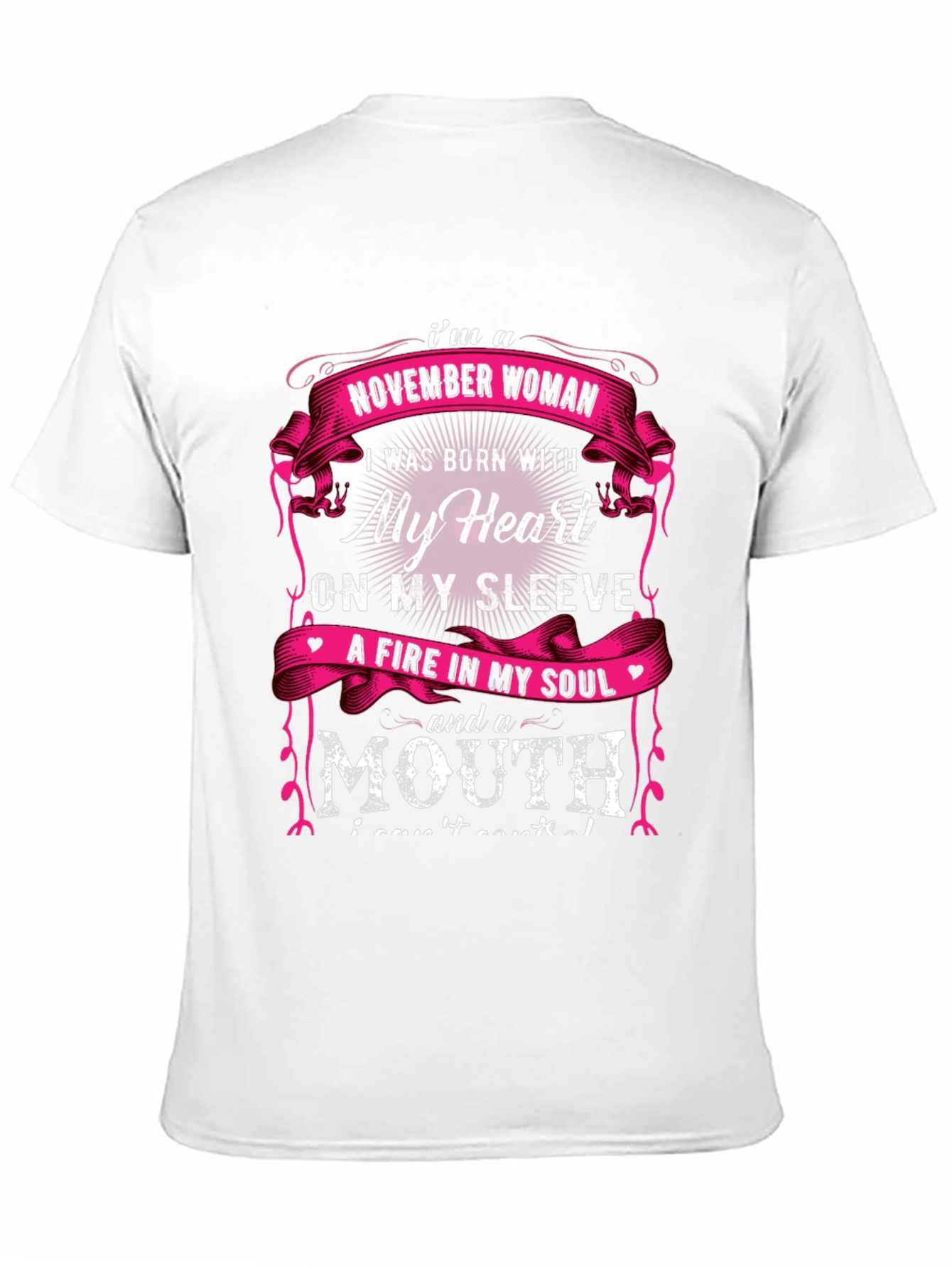 November Woman T-Shirt - Heart on Sleeve