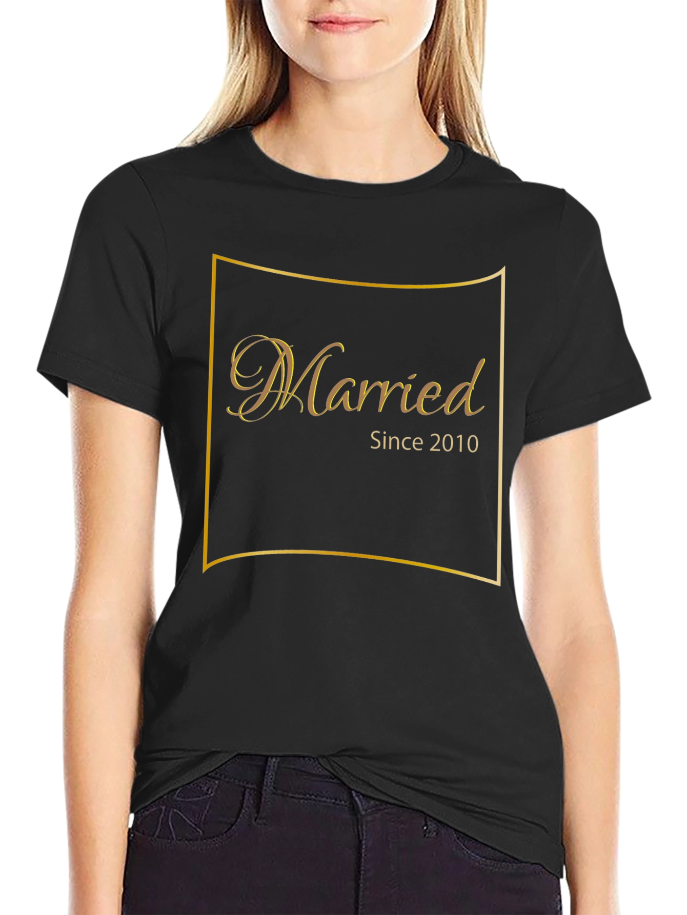 Married Since 2010 Black T-Shirt