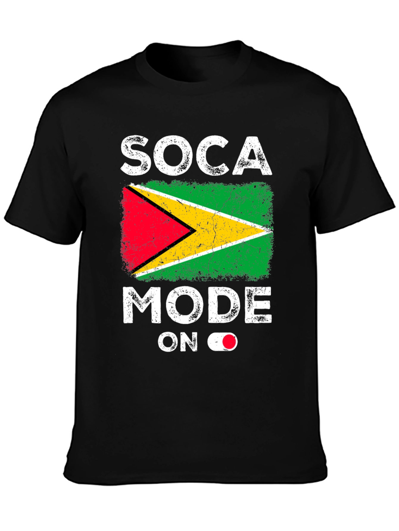 Soca Mode ON Guyana Flag T-Shirt