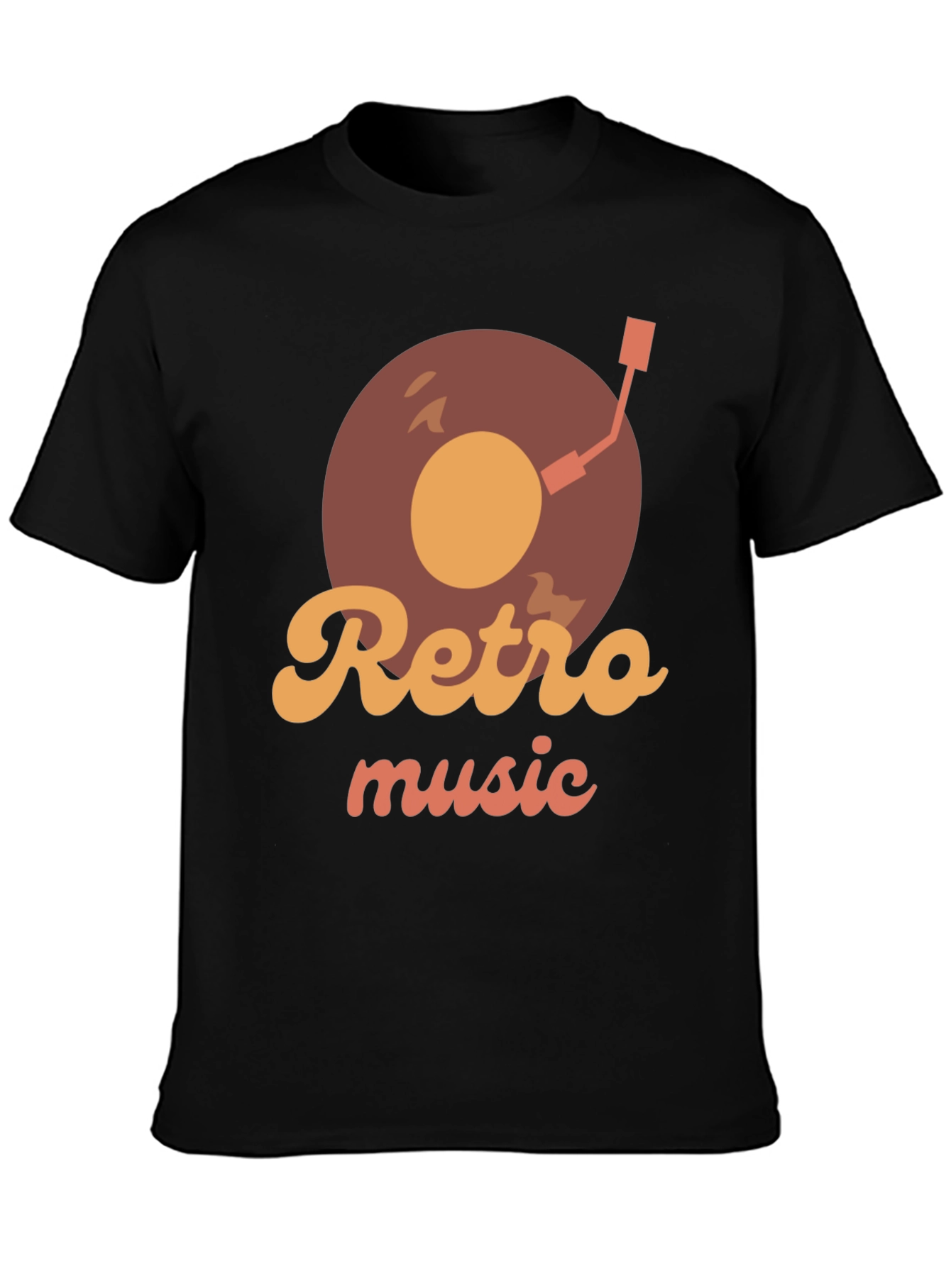 Retro Music Record Player Graphic T-Shirt