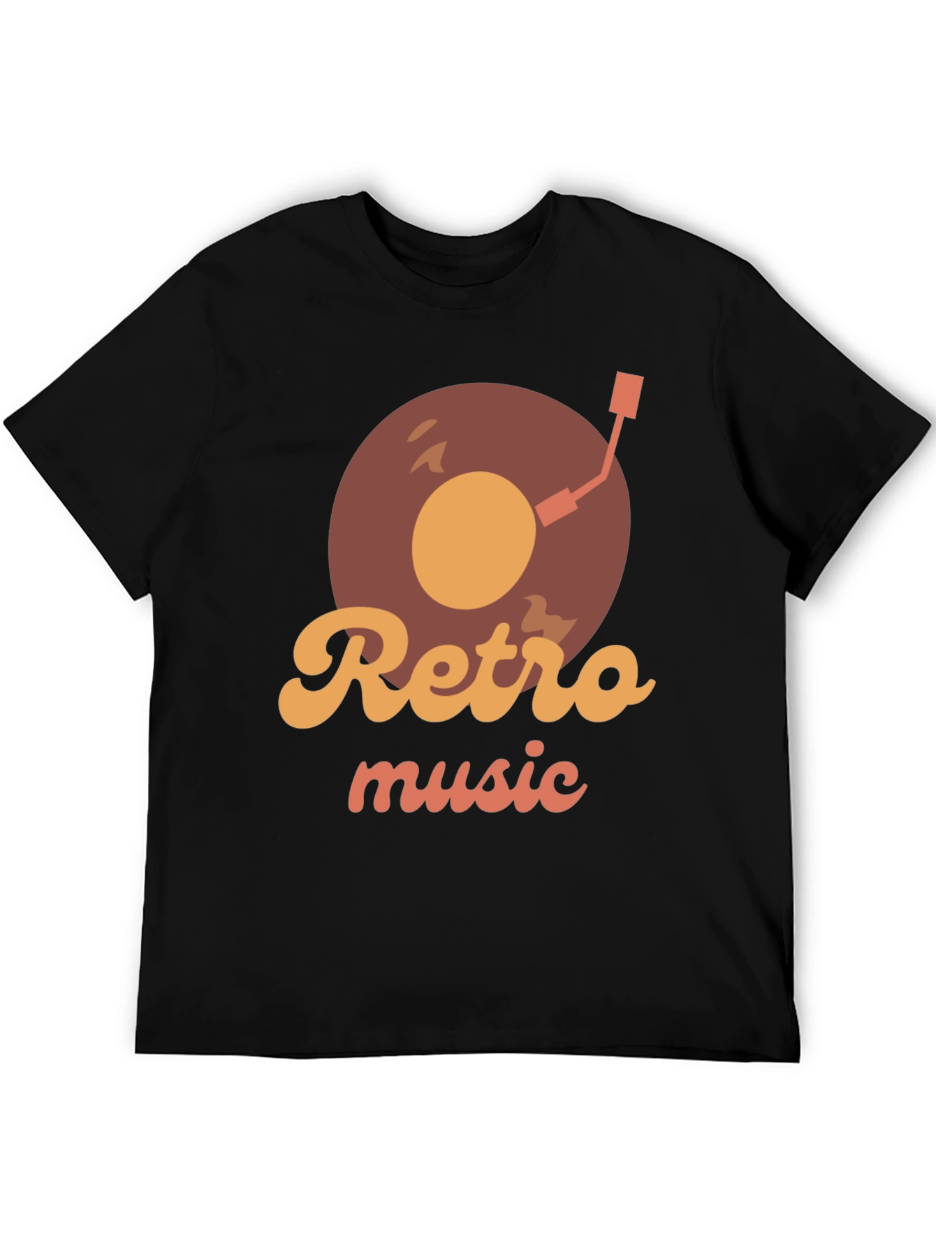 Retro Music Record Player Graphic T-Shirt