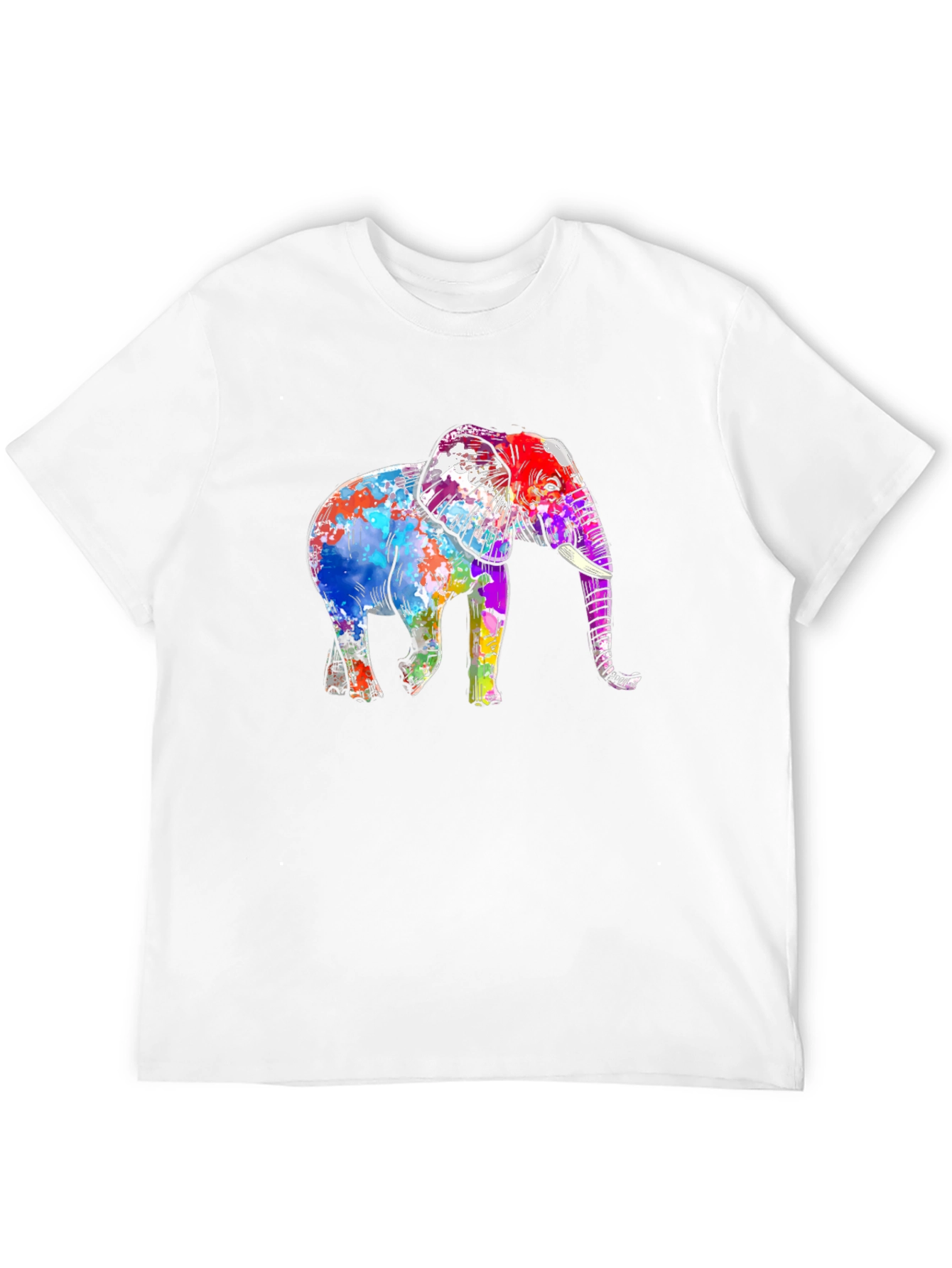 Colorful Elephant Graphic T-Shirt