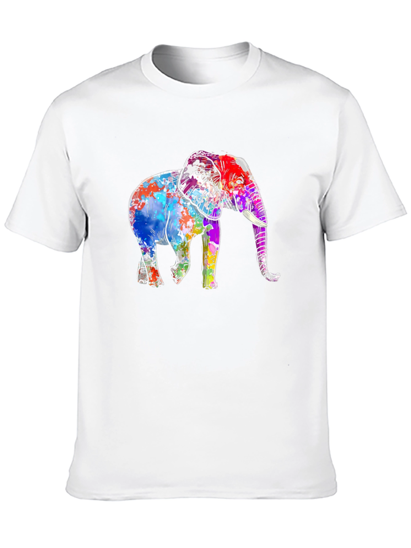 Colorful Elephant Graphic T-Shirt