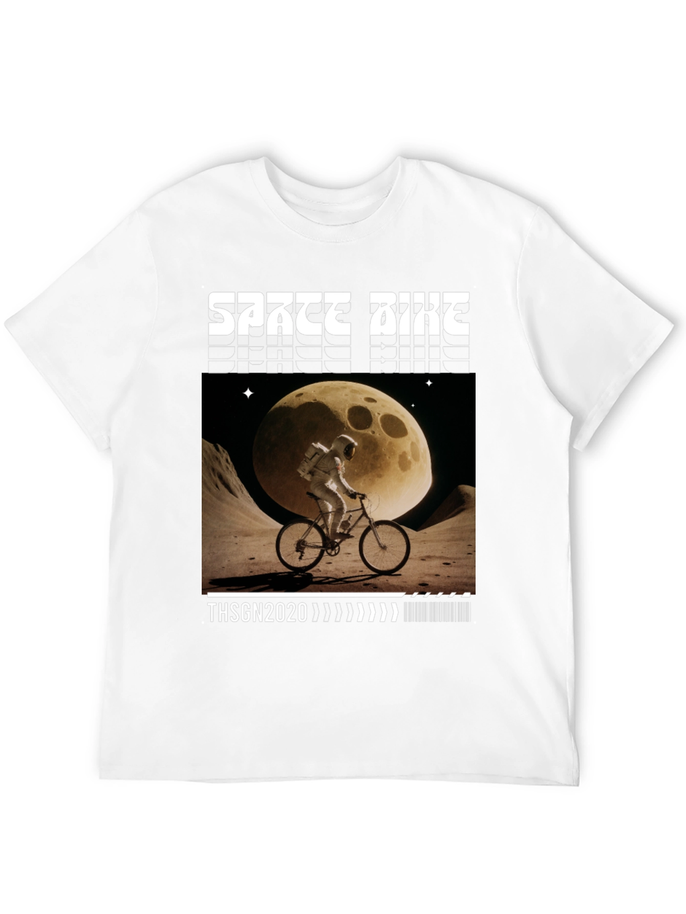 Space Bike T-Shirt - Lunar Adventure Graphic Tee
