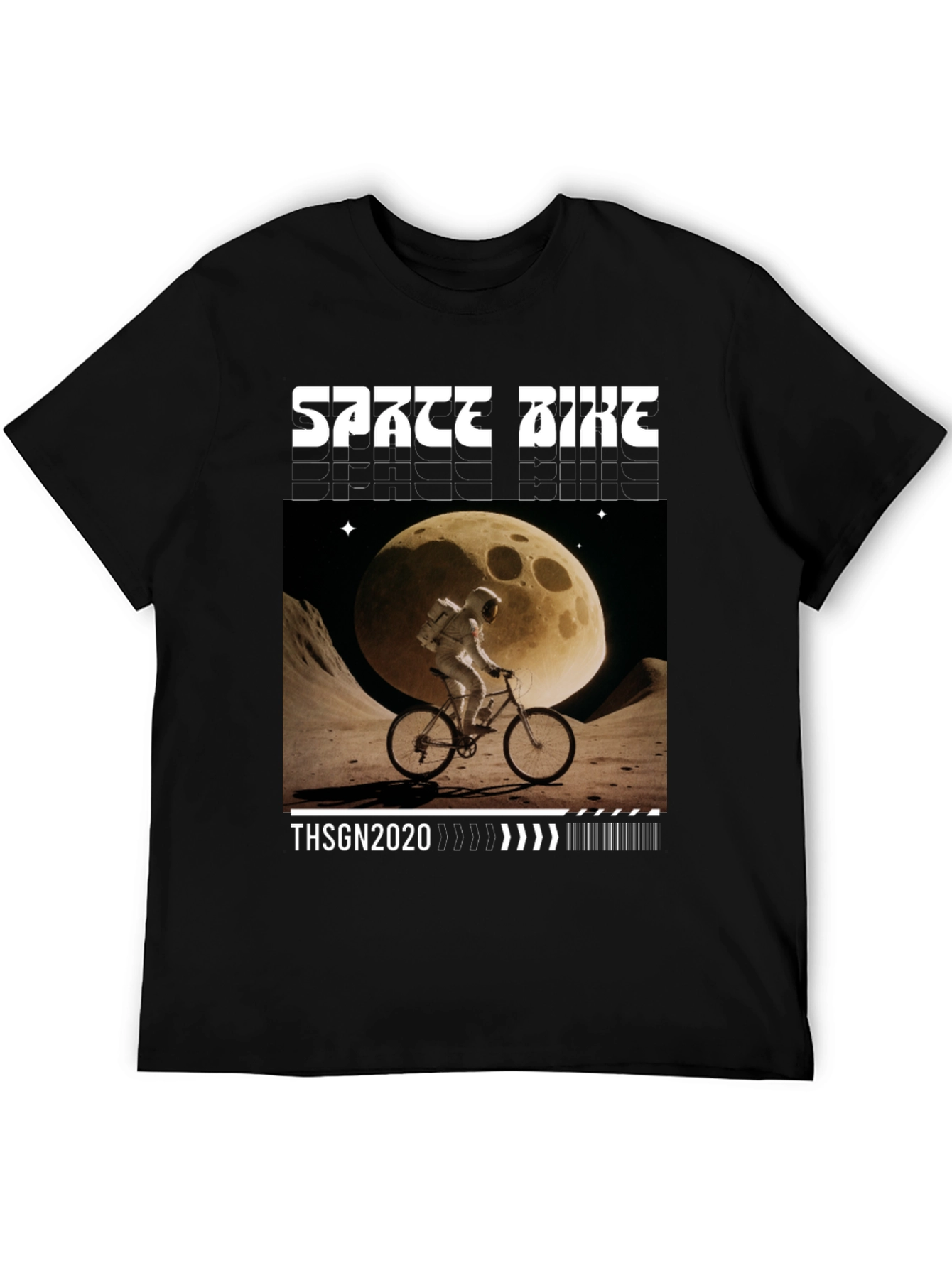 Space Bike T-Shirt - Lunar Adventure Graphic Tee