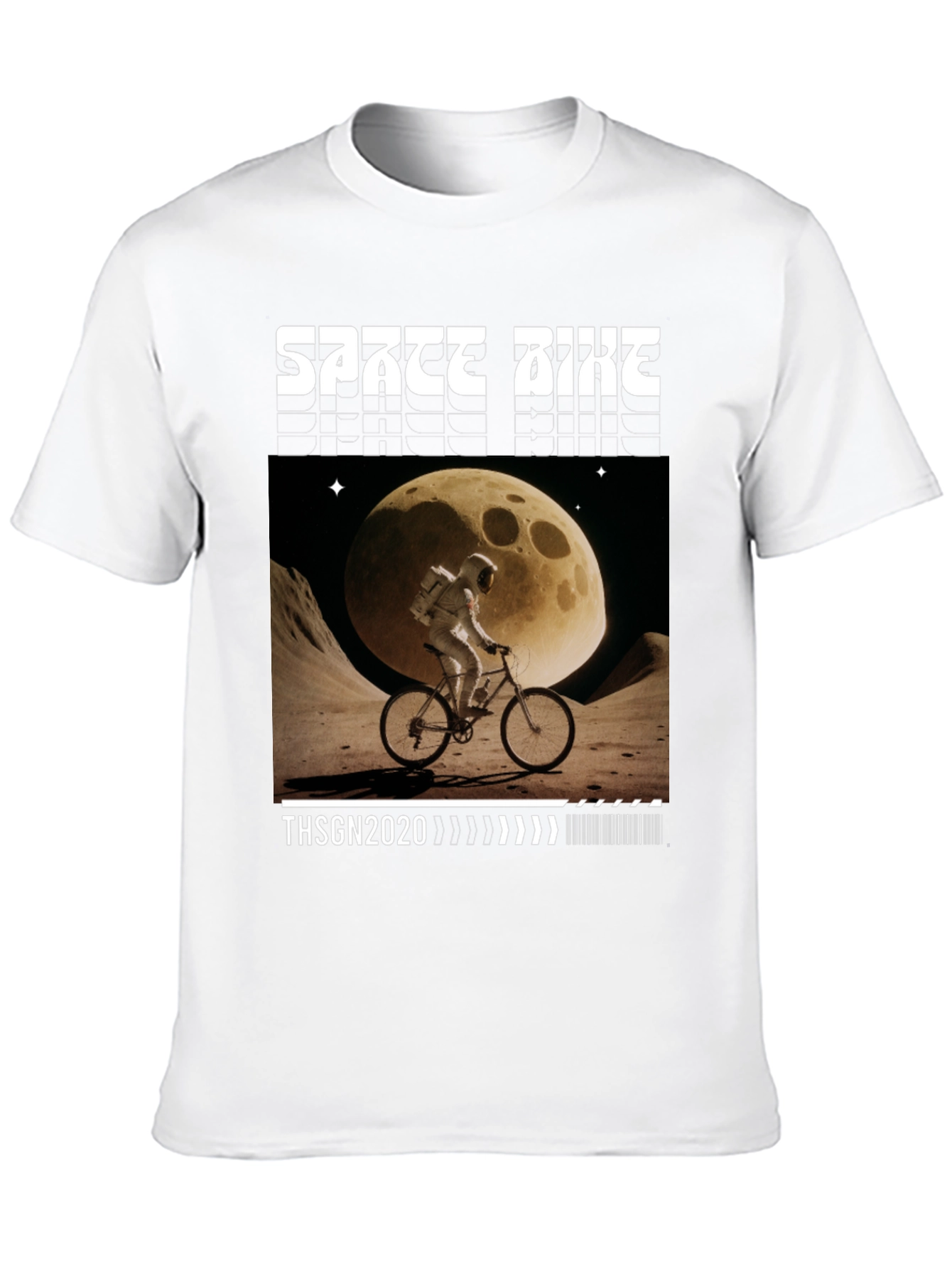 Space Bike T-Shirt - Lunar Adventure Graphic Tee