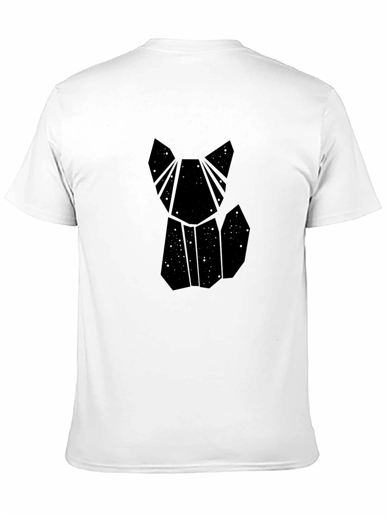 Geometric Galaxy Cat T-Shirt - Modern Style