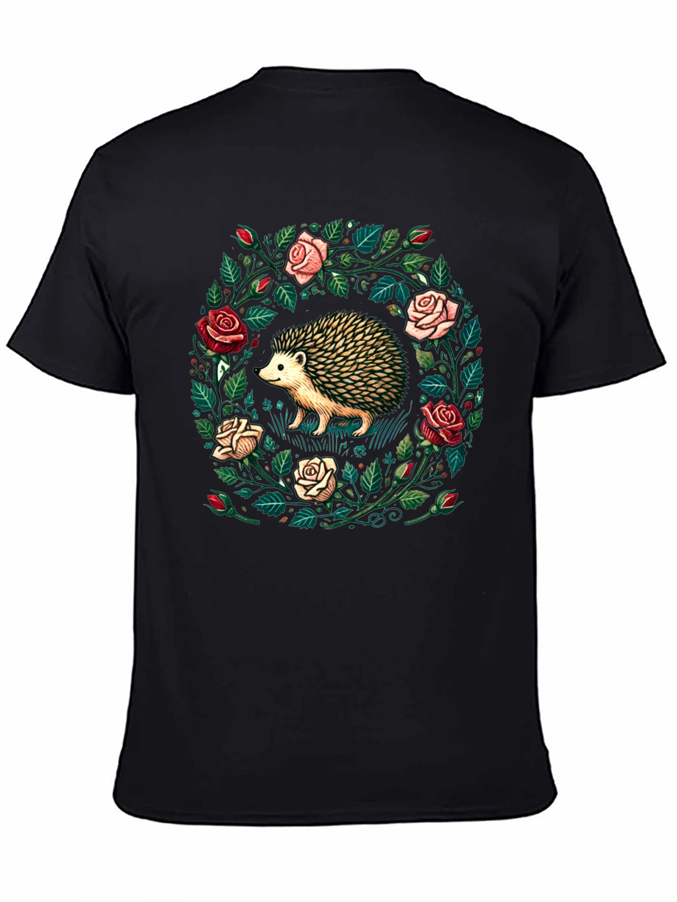 Hedgehog & Roses Graphic Tee