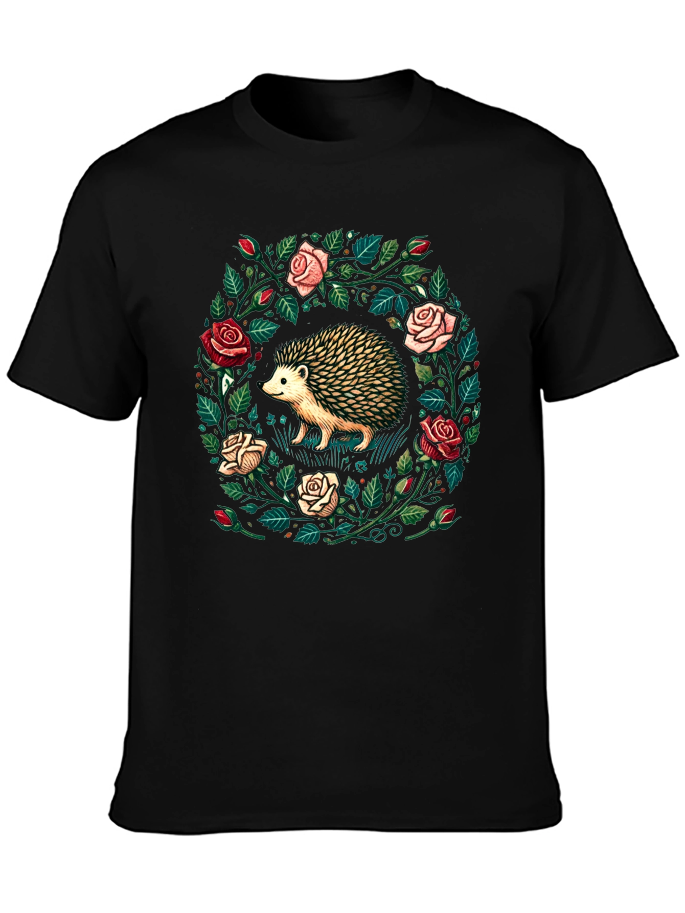 Hedgehog & Roses Graphic Tee