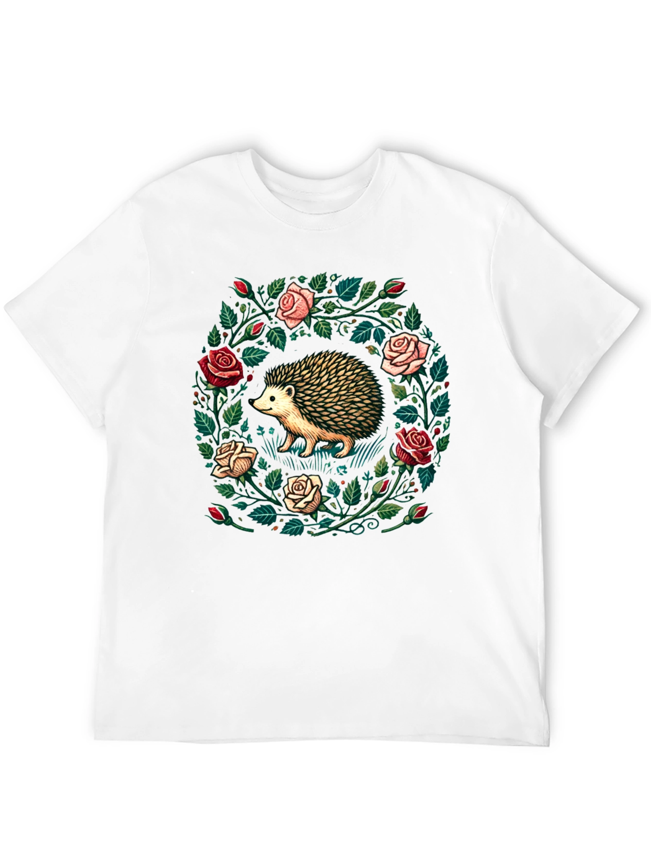 Hedgehog & Roses Graphic Tee