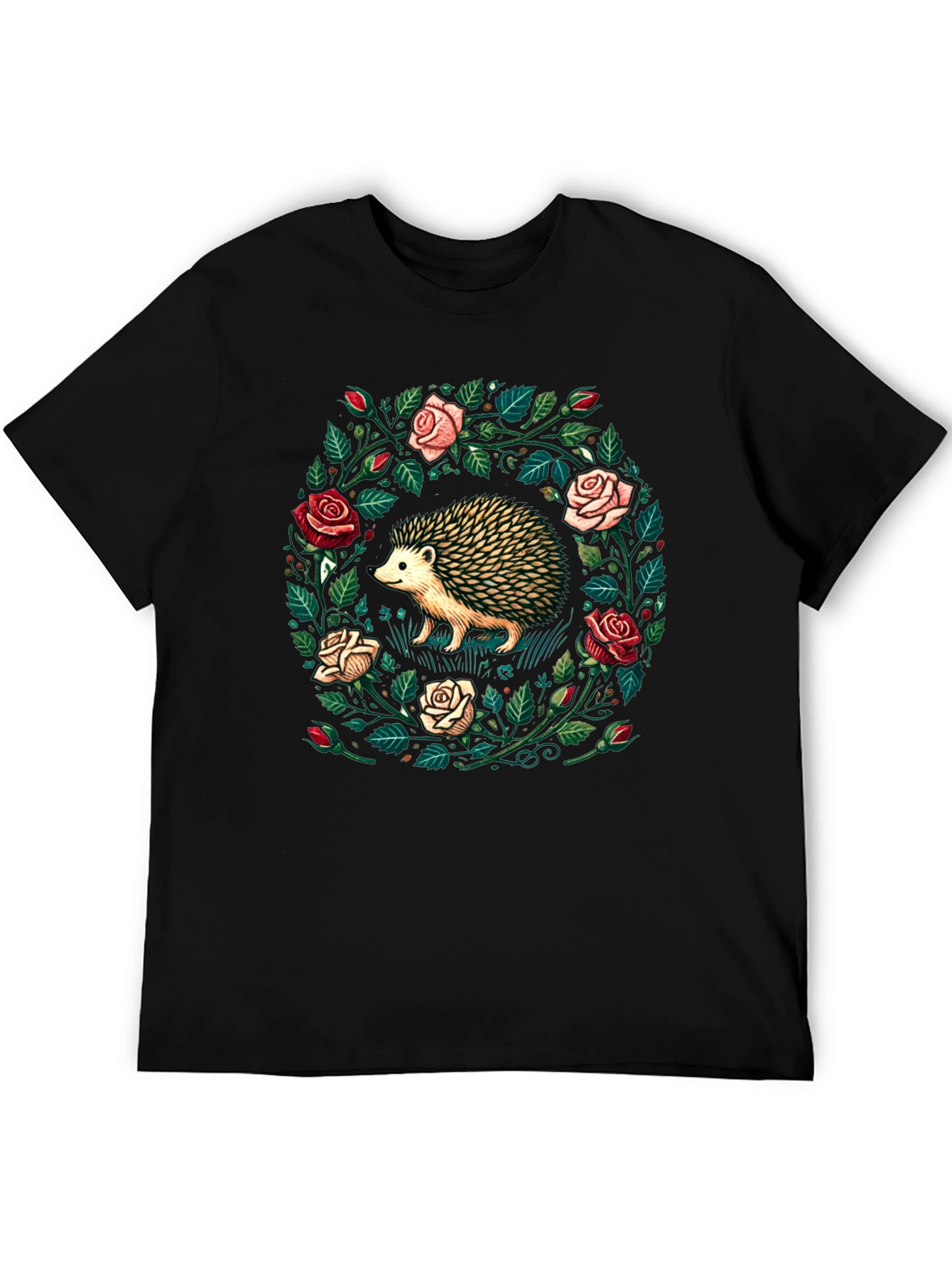 Hedgehog & Roses Graphic Tee