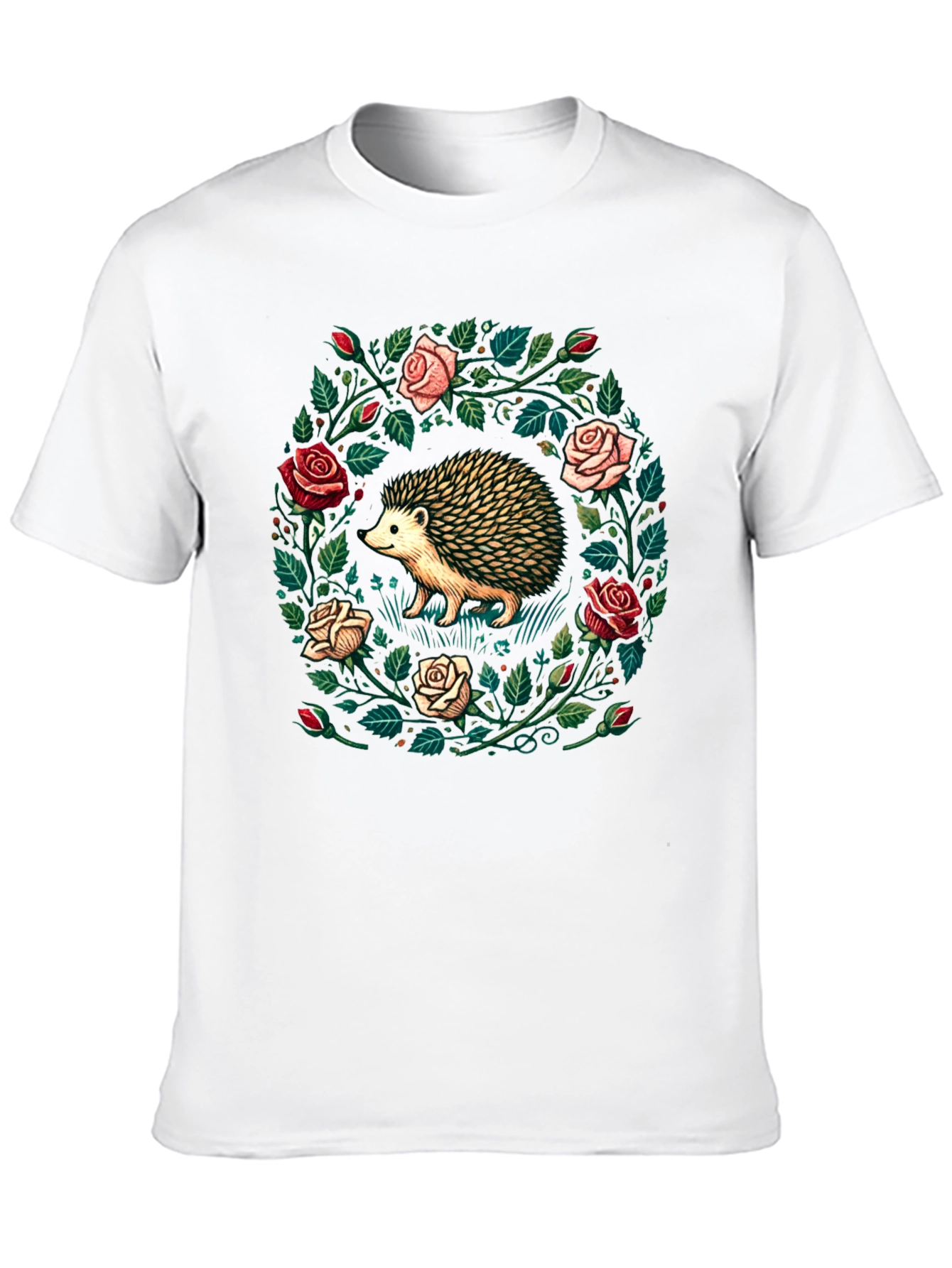 Hedgehog & Roses Graphic Tee