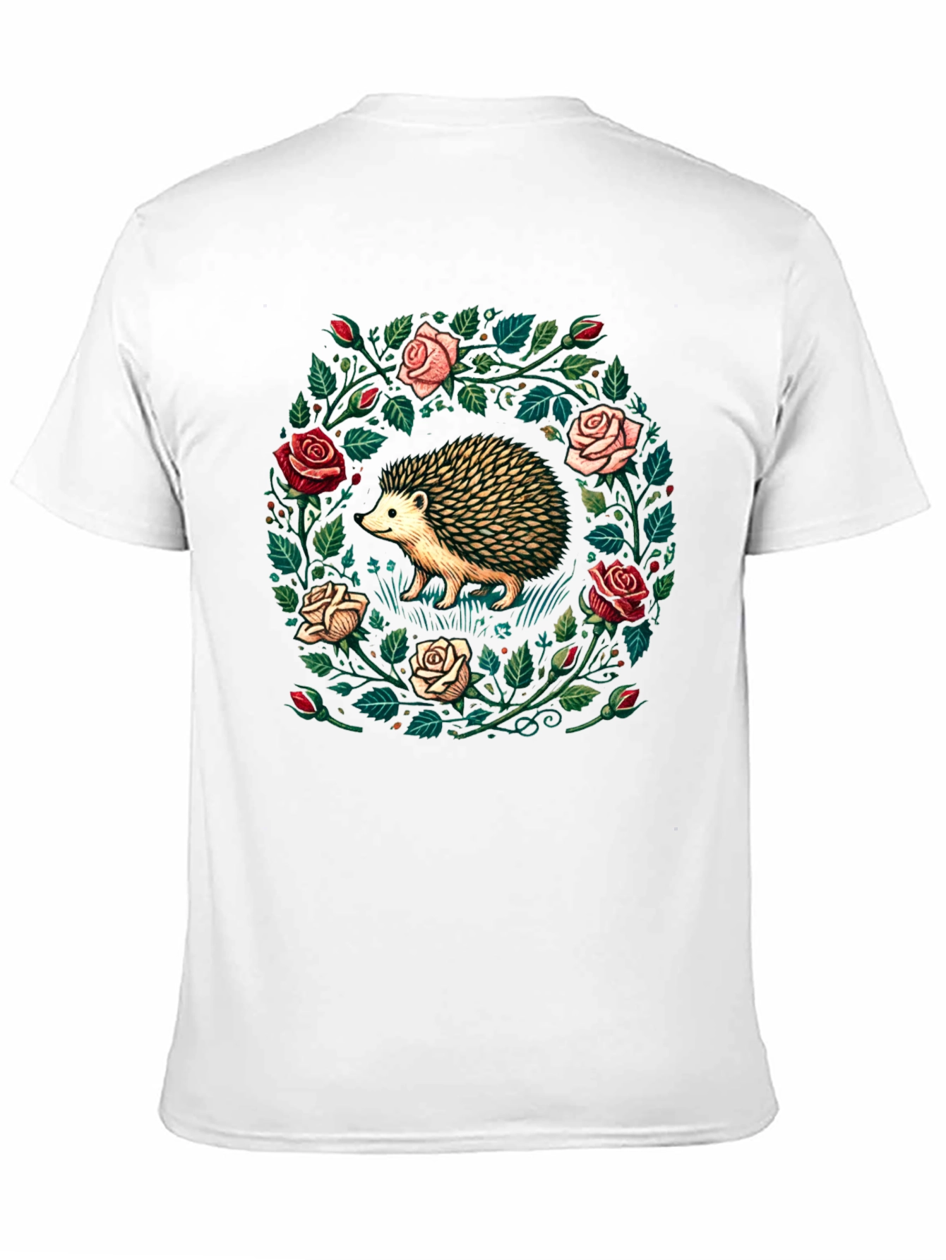 Hedgehog & Roses Graphic Tee