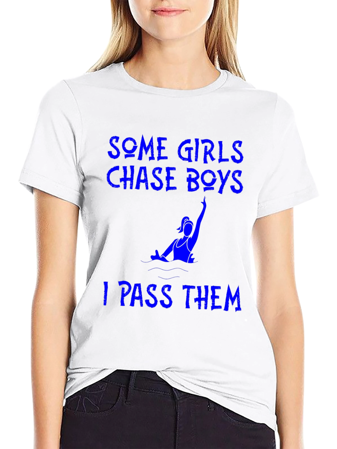 Funny Running T-Shirt: Some Girls Chase Boys