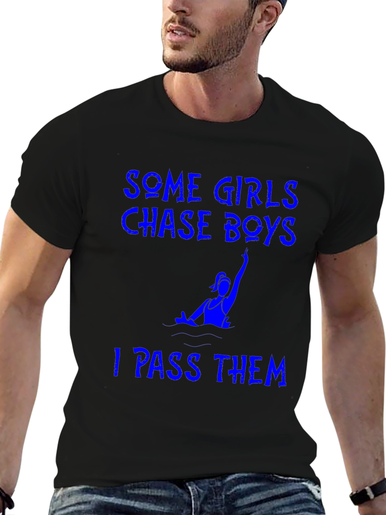 Funny Running T-Shirt: Some Girls Chase Boys