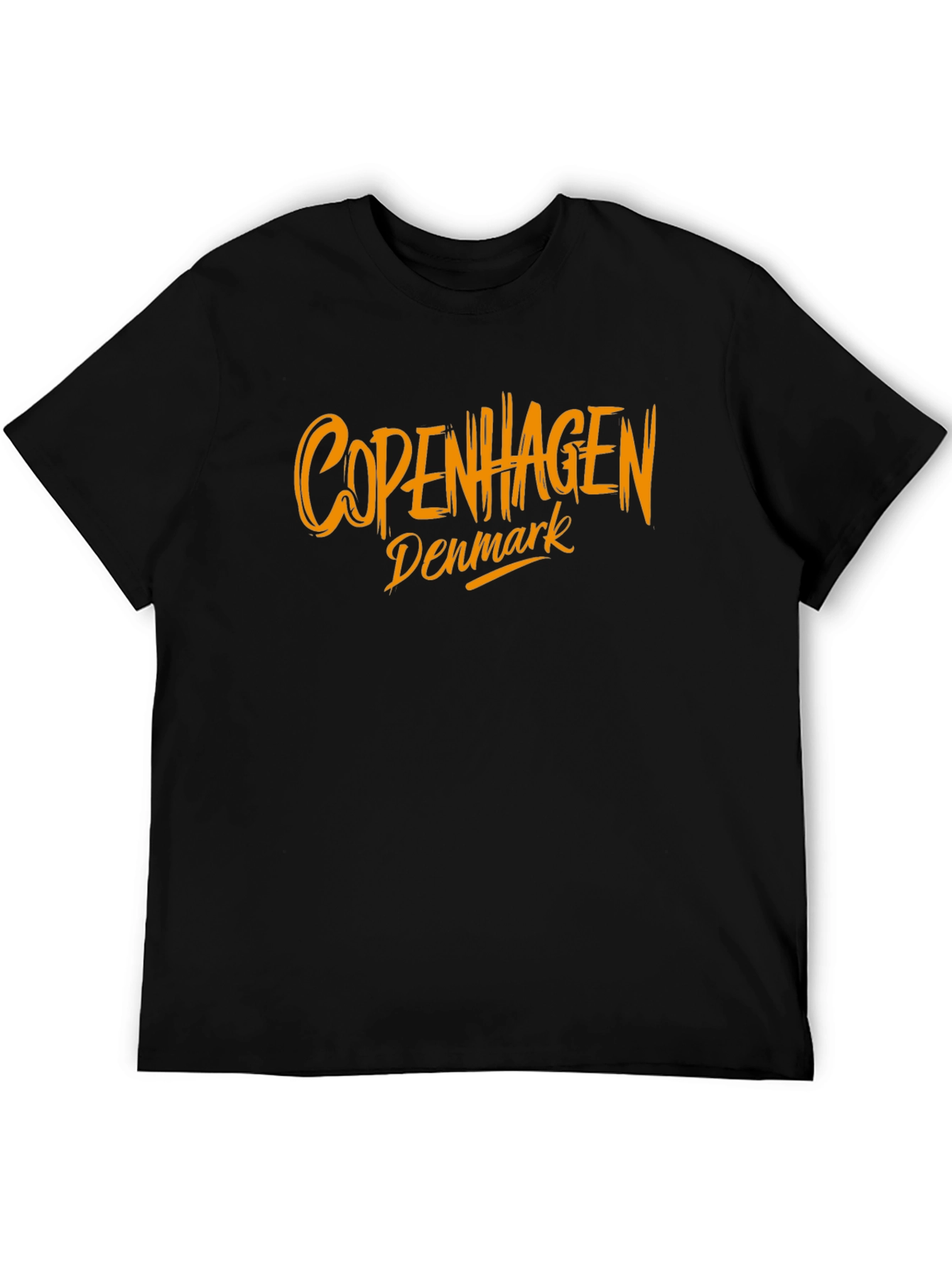 Copenhagen Denmark Graphic Tee - Black Cotton Casual Shirt