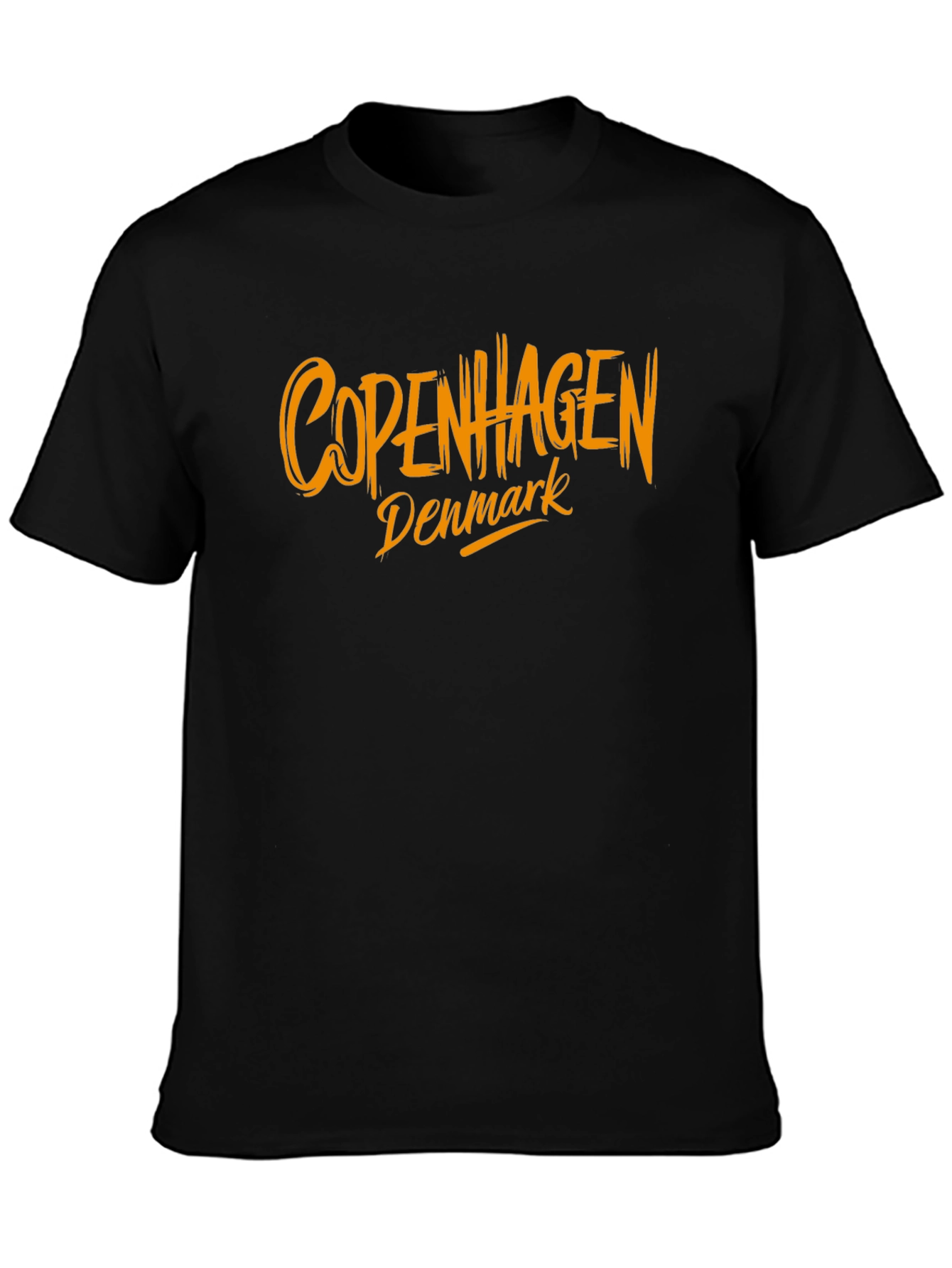 Copenhagen Denmark Graphic Tee - Black Cotton Casual Shirt