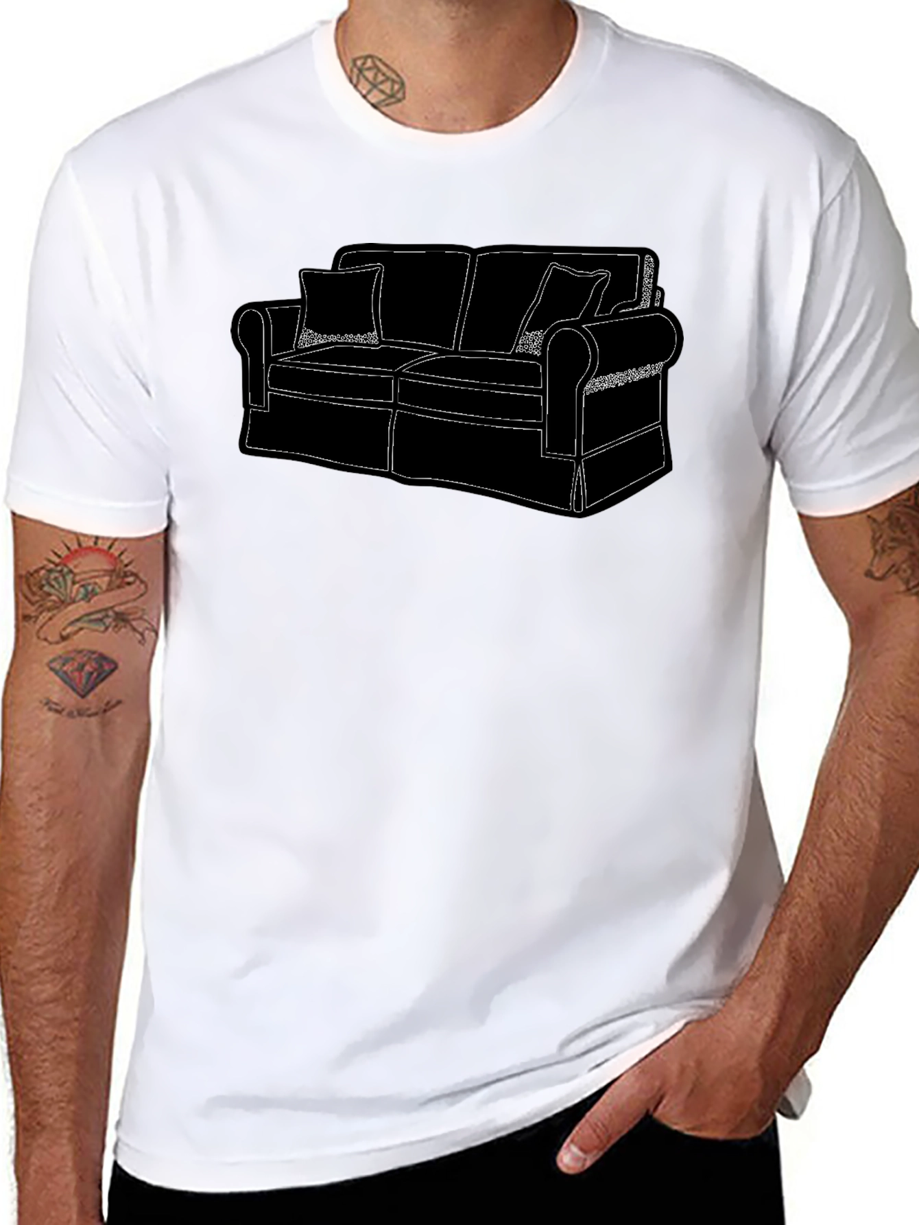 Couch Graphic Tee - Relaxed Style