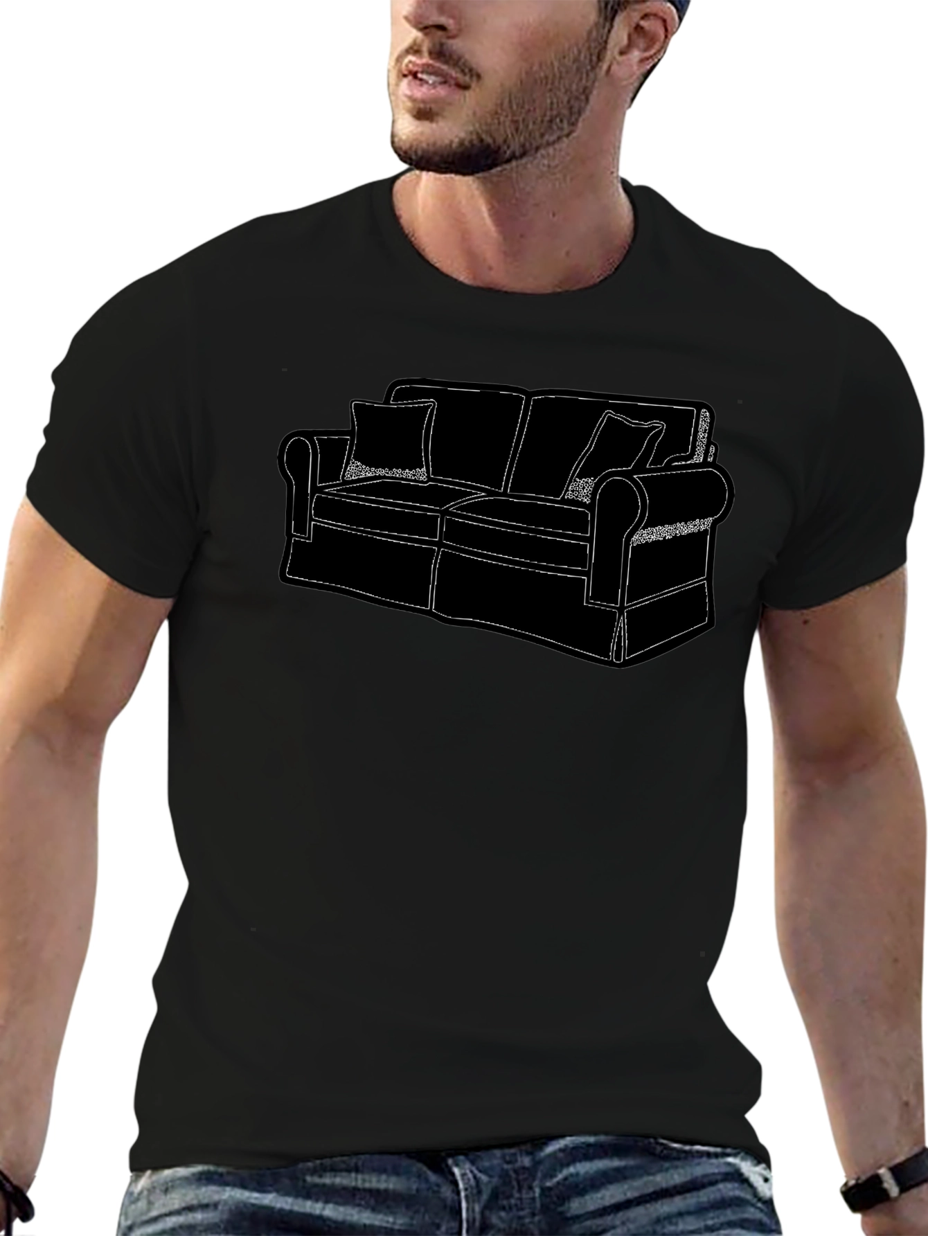Couch Graphic Tee - Relaxed Style