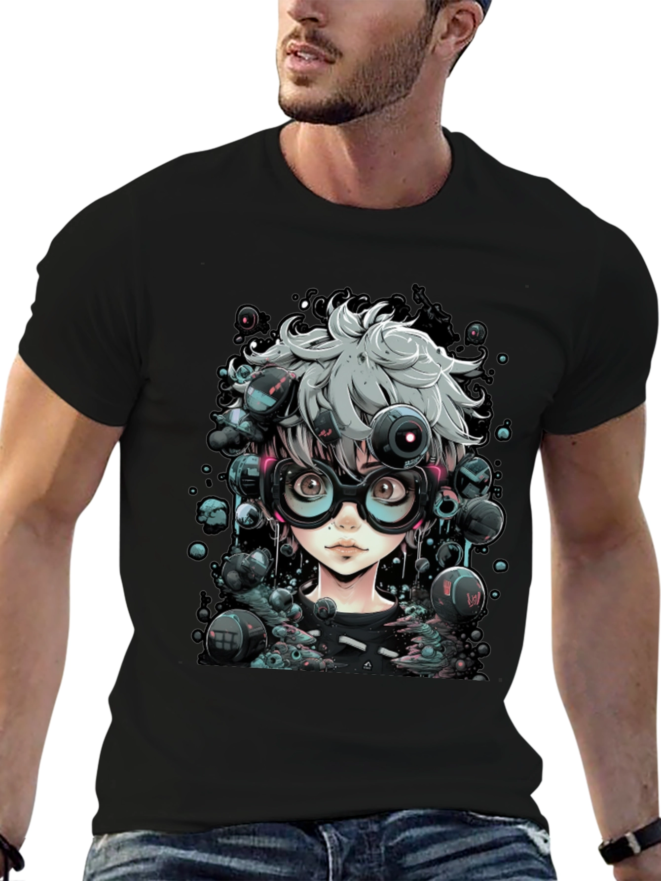 Cyberpunk Anime T-Shirt - Edgy Futuristic Style