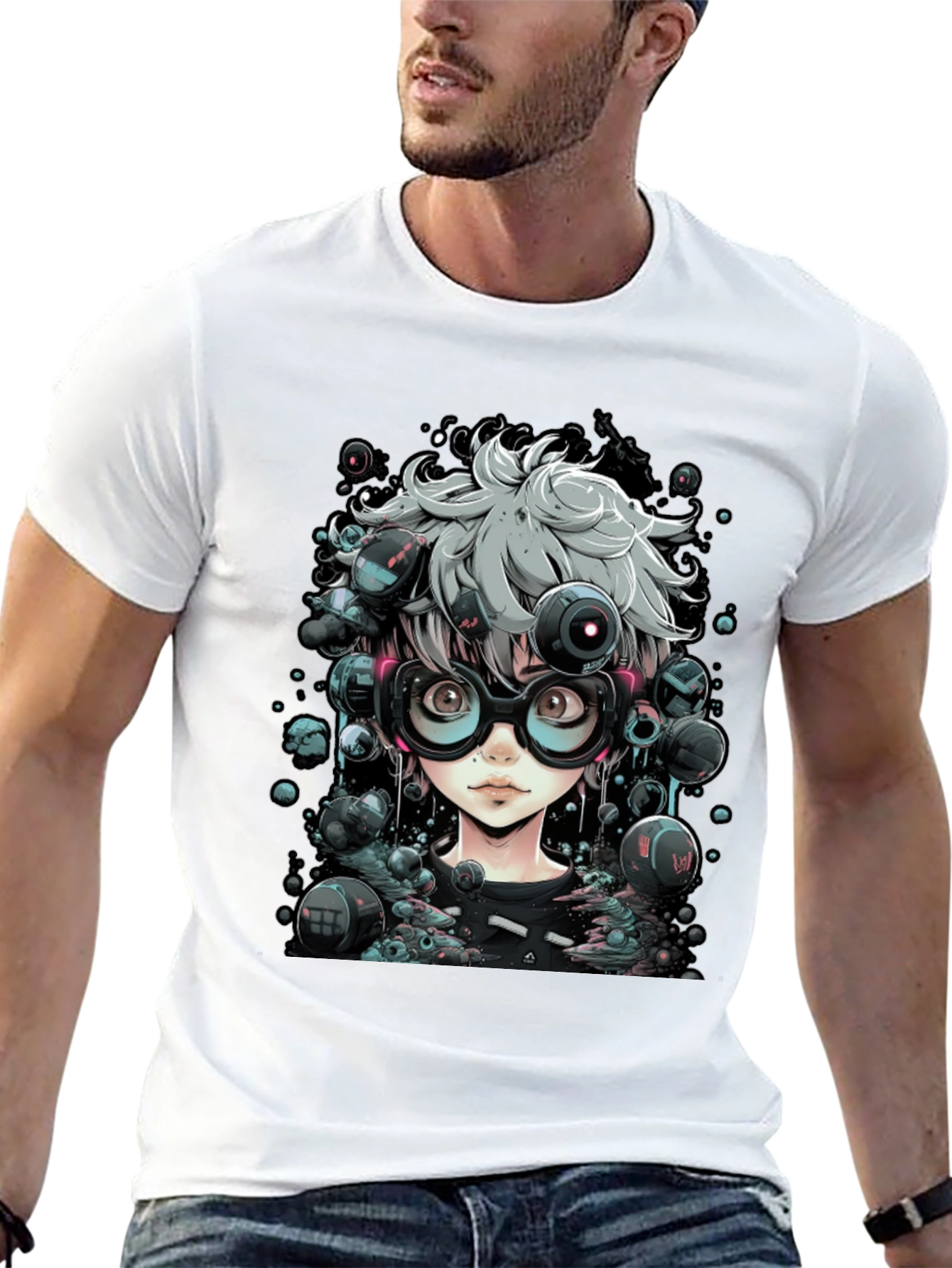Cyberpunk Anime T-Shirt - Edgy Futuristic Style