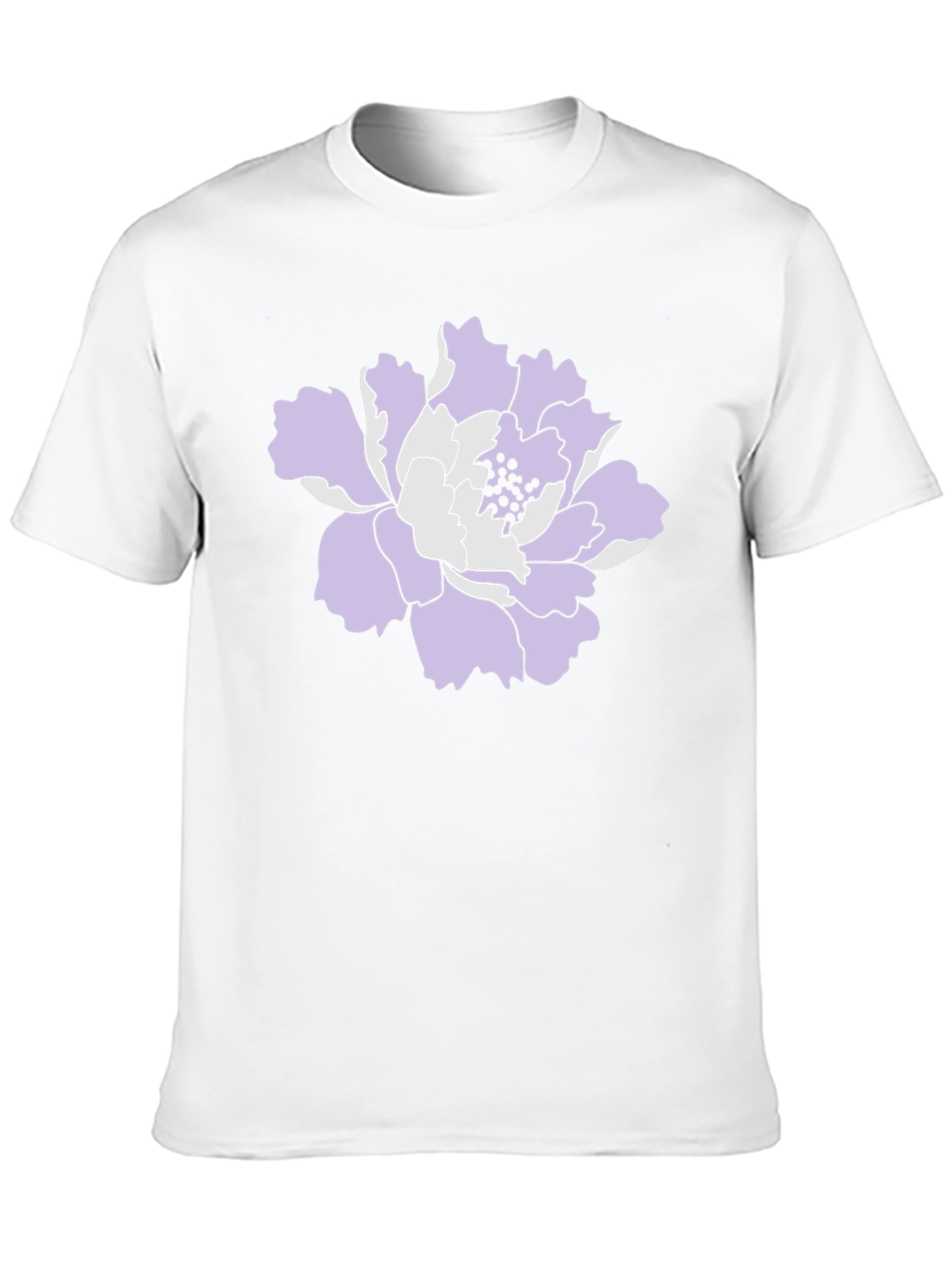 Black T-Shirt with Floral Graphic