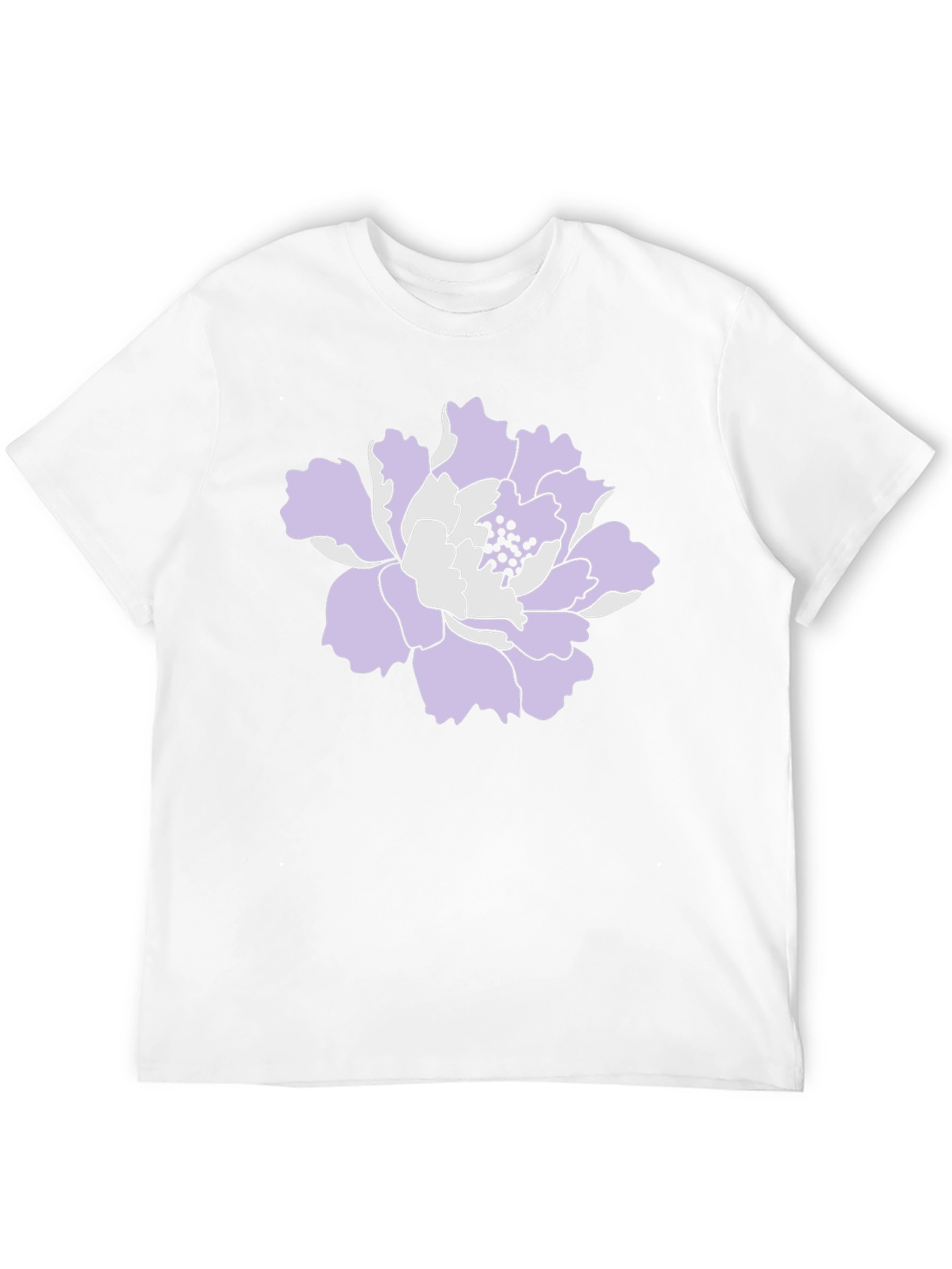 Black T-Shirt with Floral Graphic