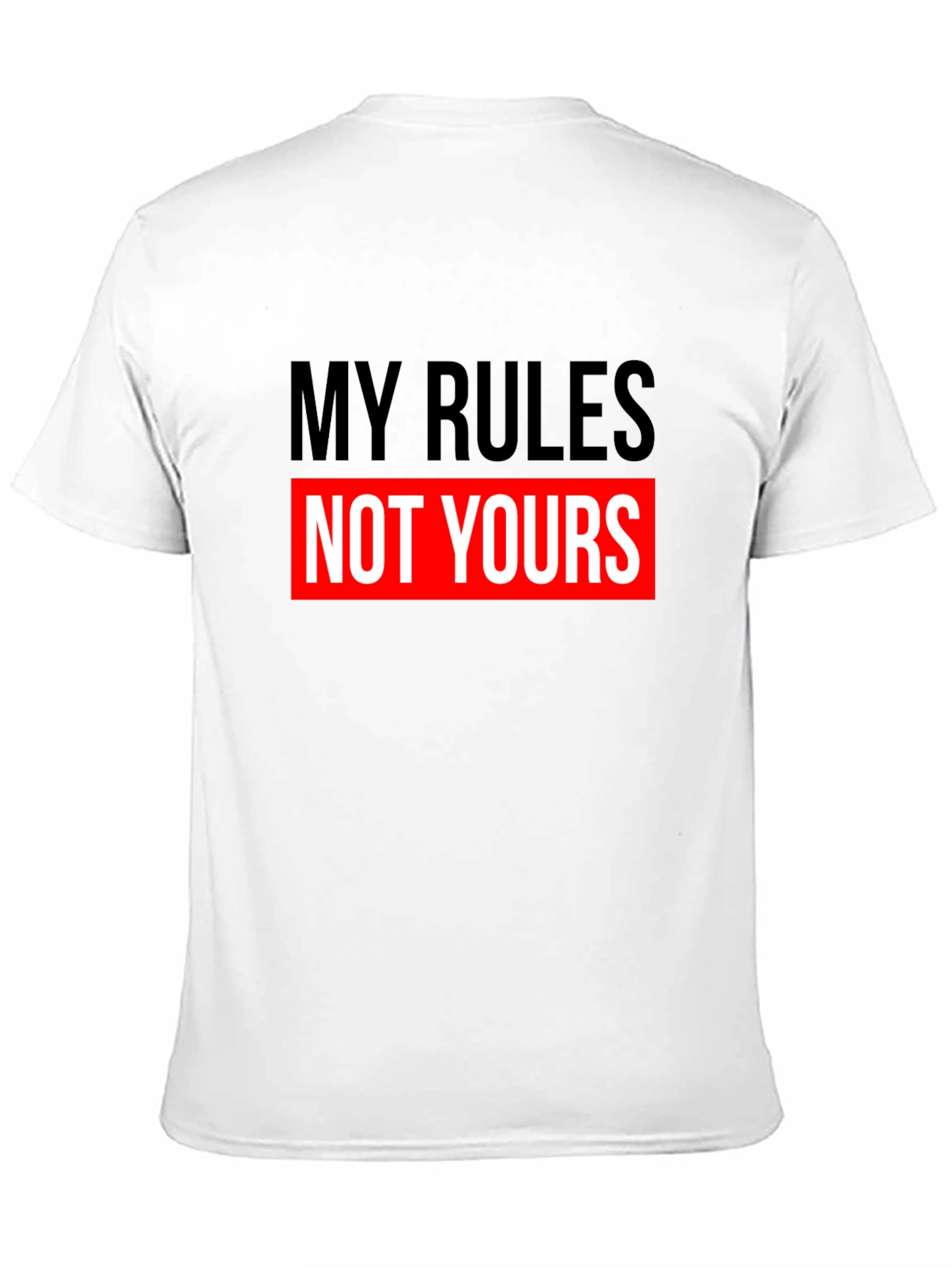 My Rules Not Yours Black Graphic Tee