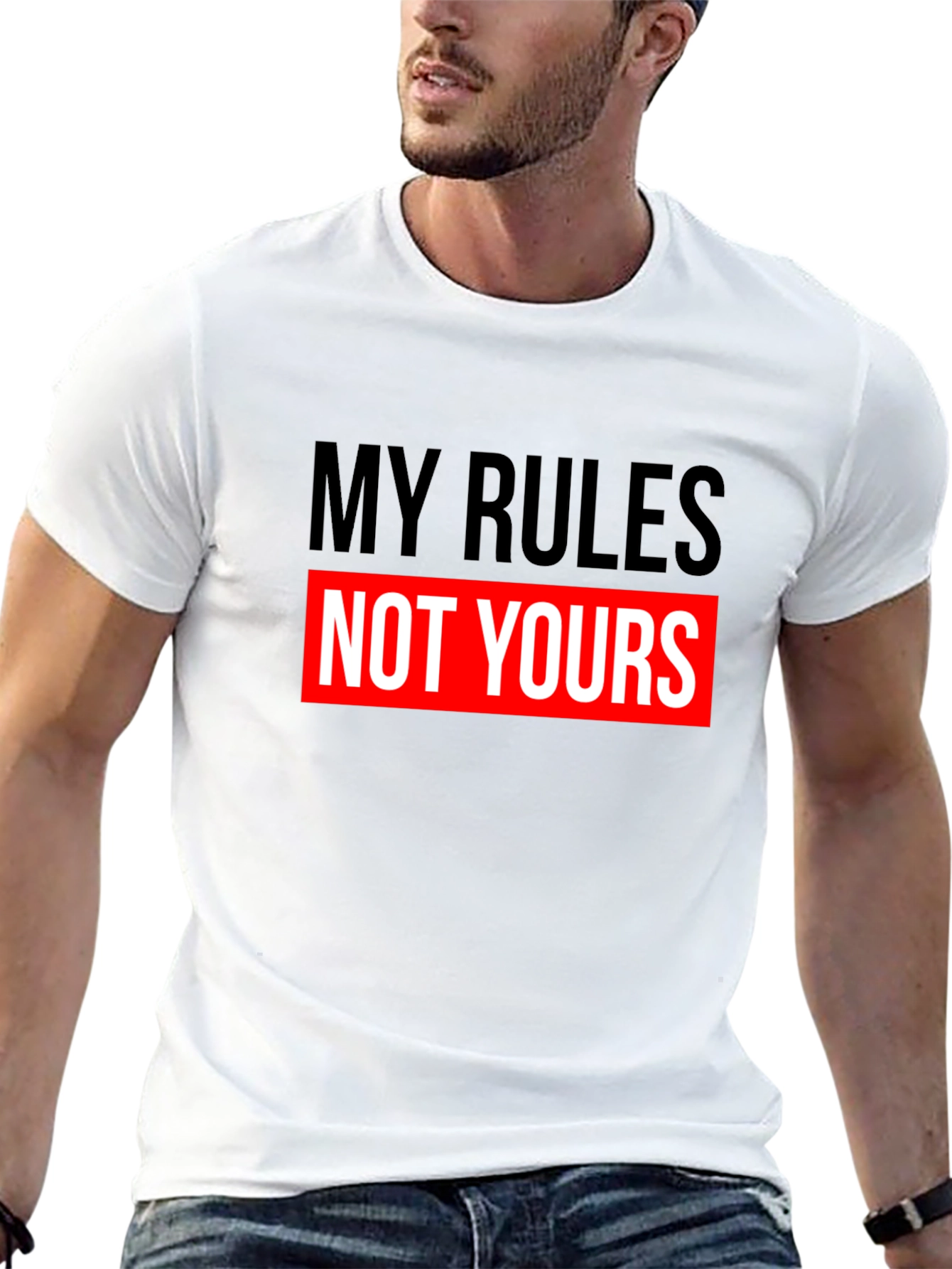 My Rules Not Yours Black Graphic Tee