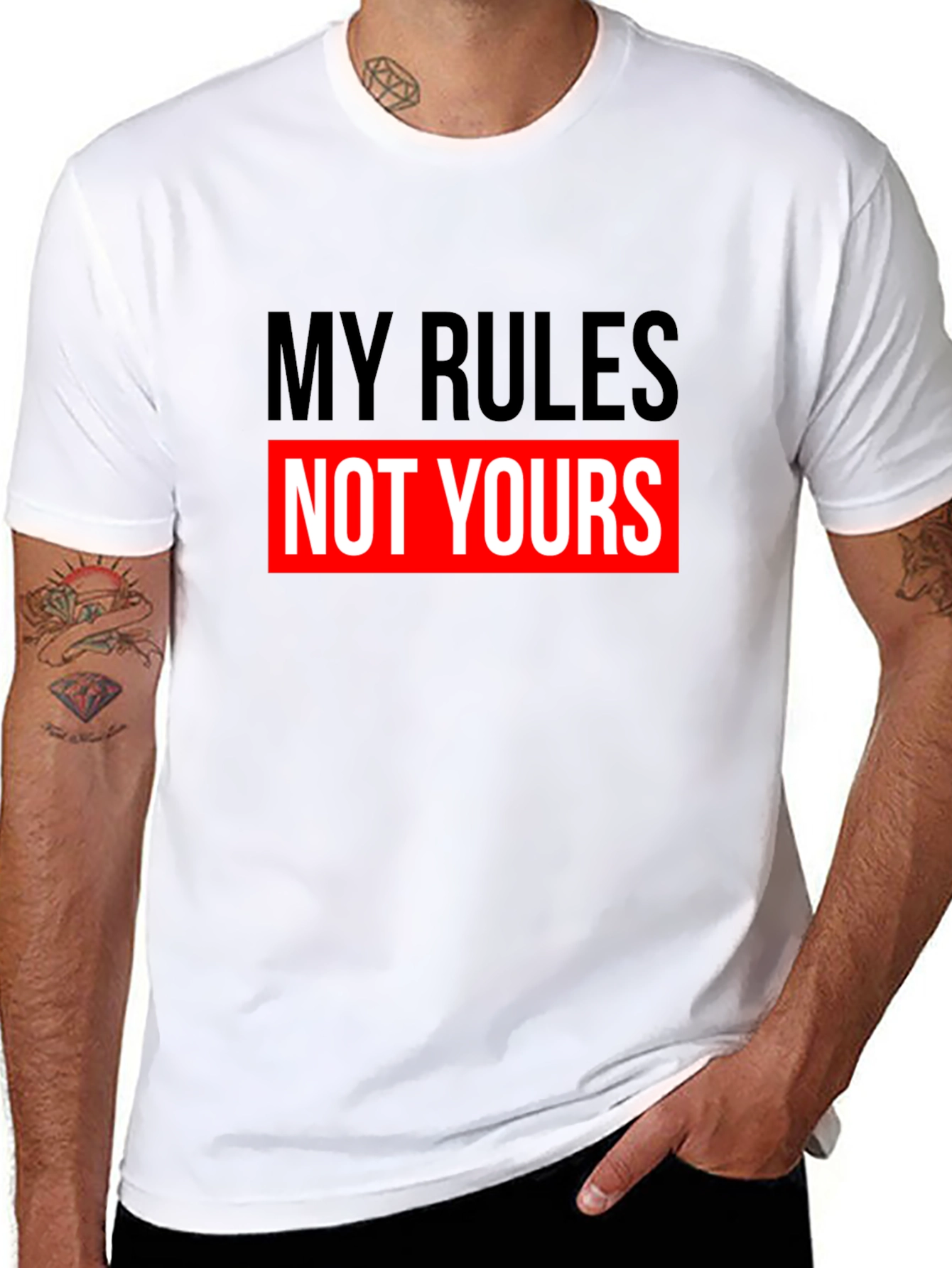 My Rules Not Yours Black Graphic Tee