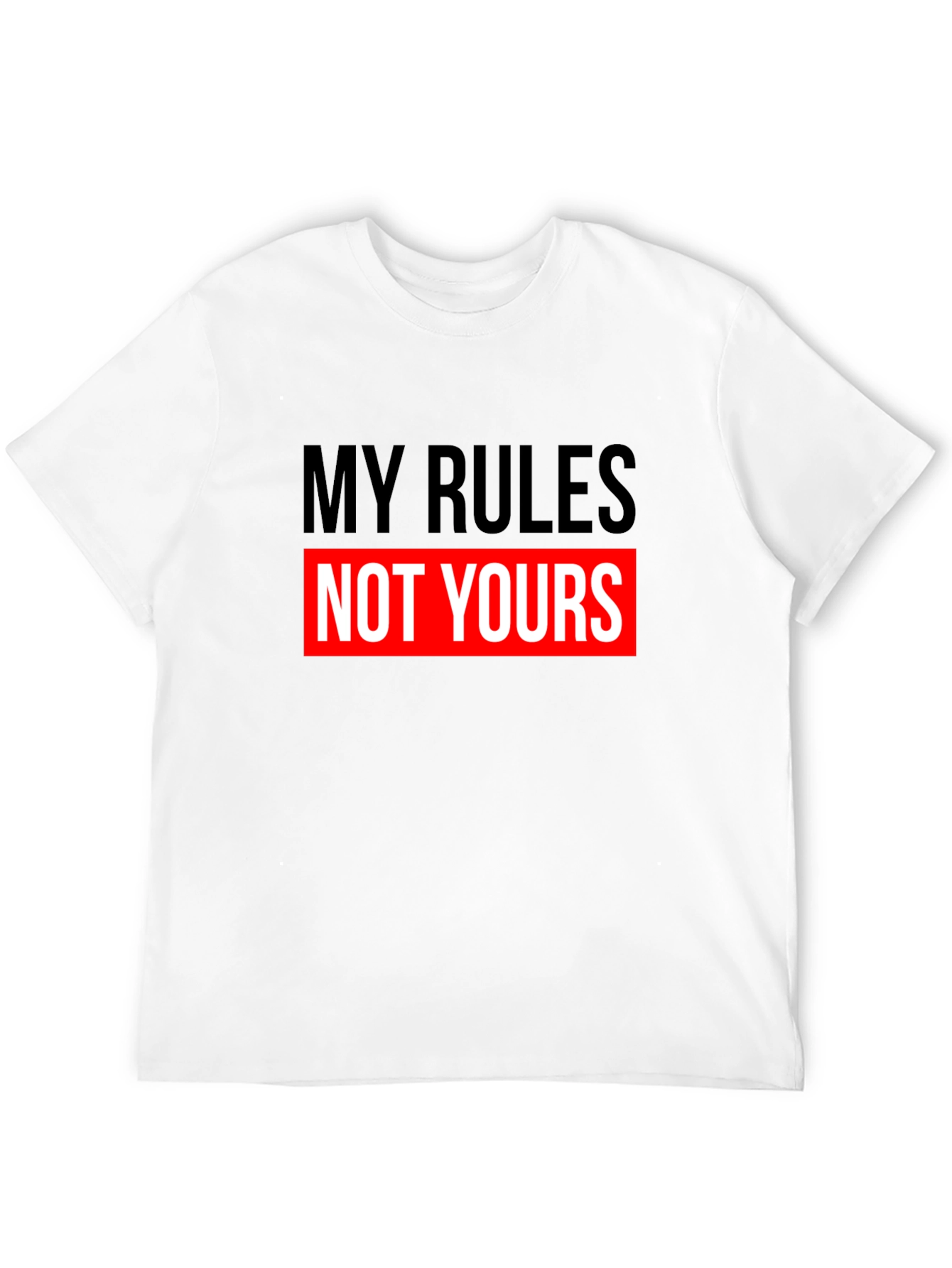 My Rules Not Yours Black Graphic Tee