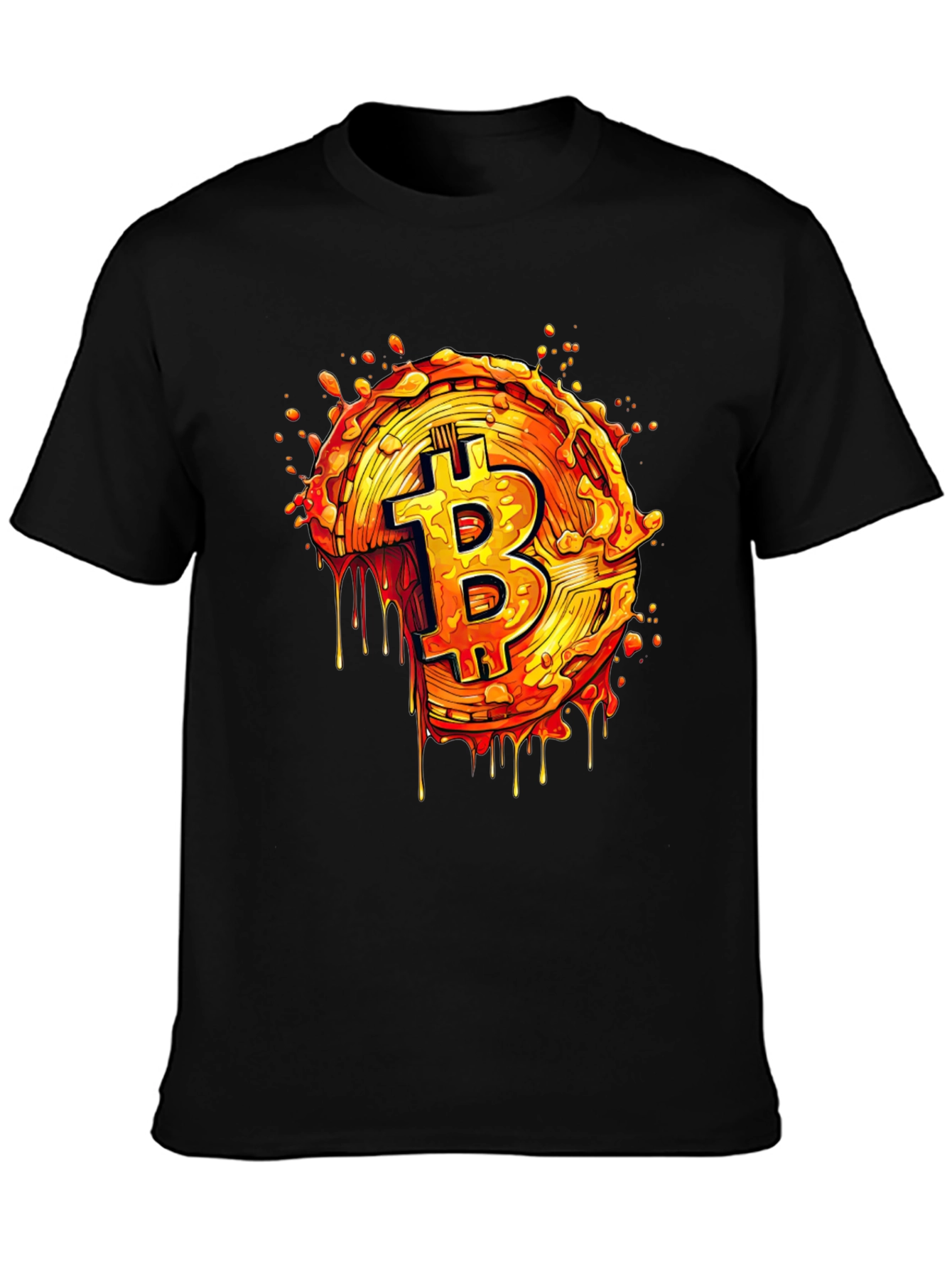 Bitcoin Lava Drip T-Shirt - Crypto Fashion