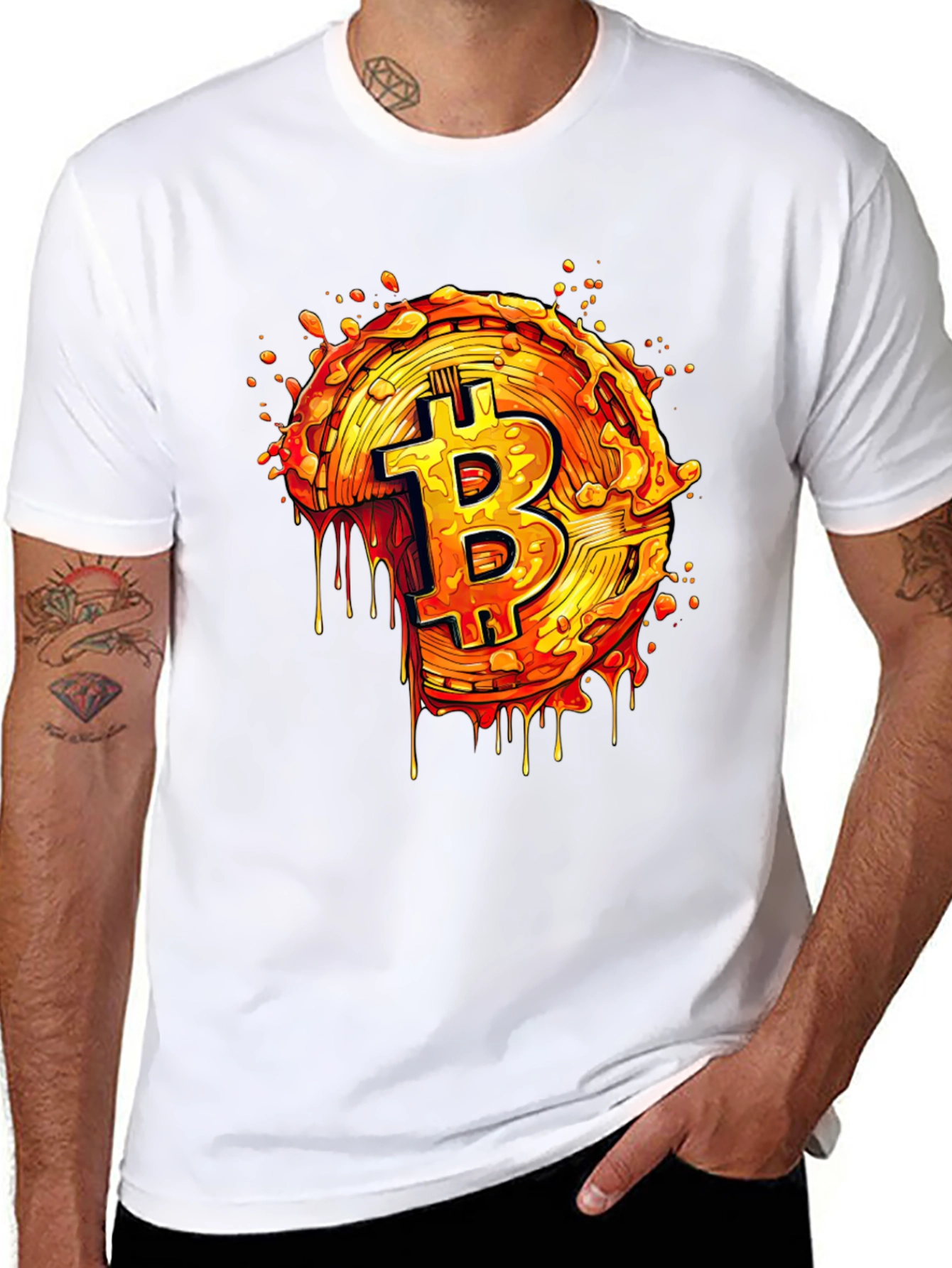 Bitcoin Lava Drip T-Shirt - Crypto Fashion