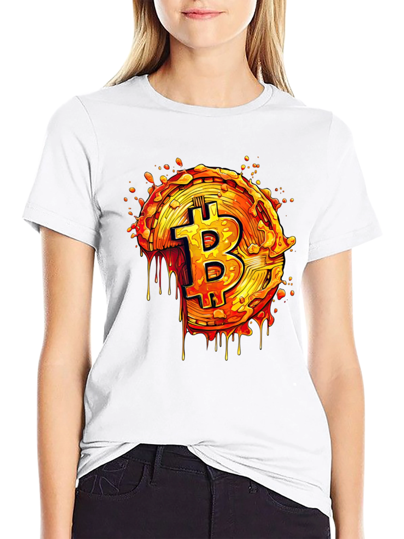 Bitcoin Lava Drip T-Shirt - Crypto Fashion