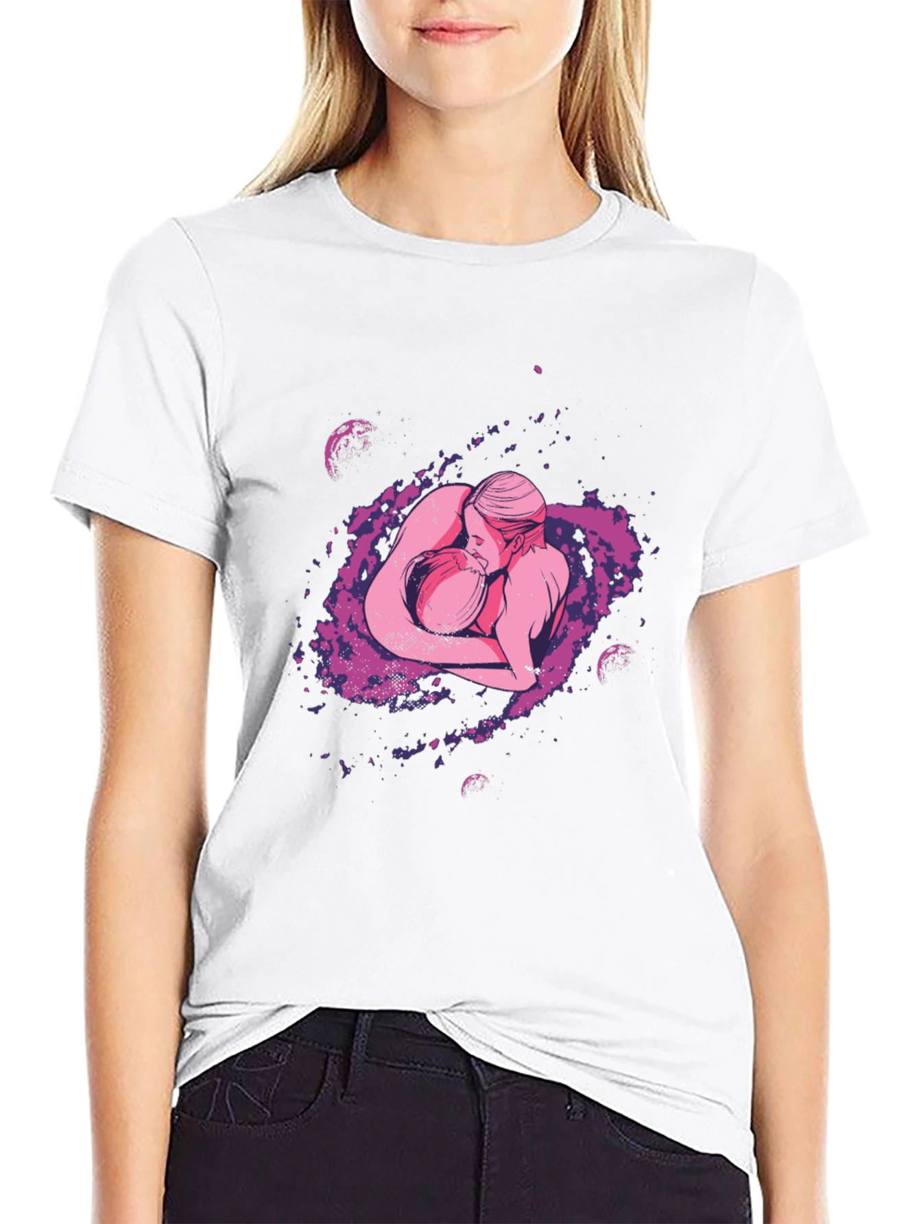 Cosmic Lovers Graphic Tee - Soft Cotton Blend