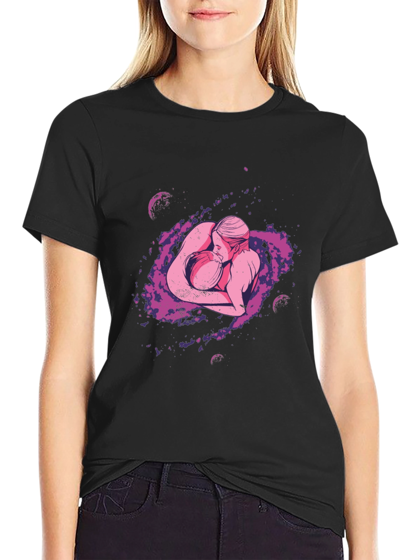 Cosmic Lovers Graphic Tee - Soft Cotton Blend